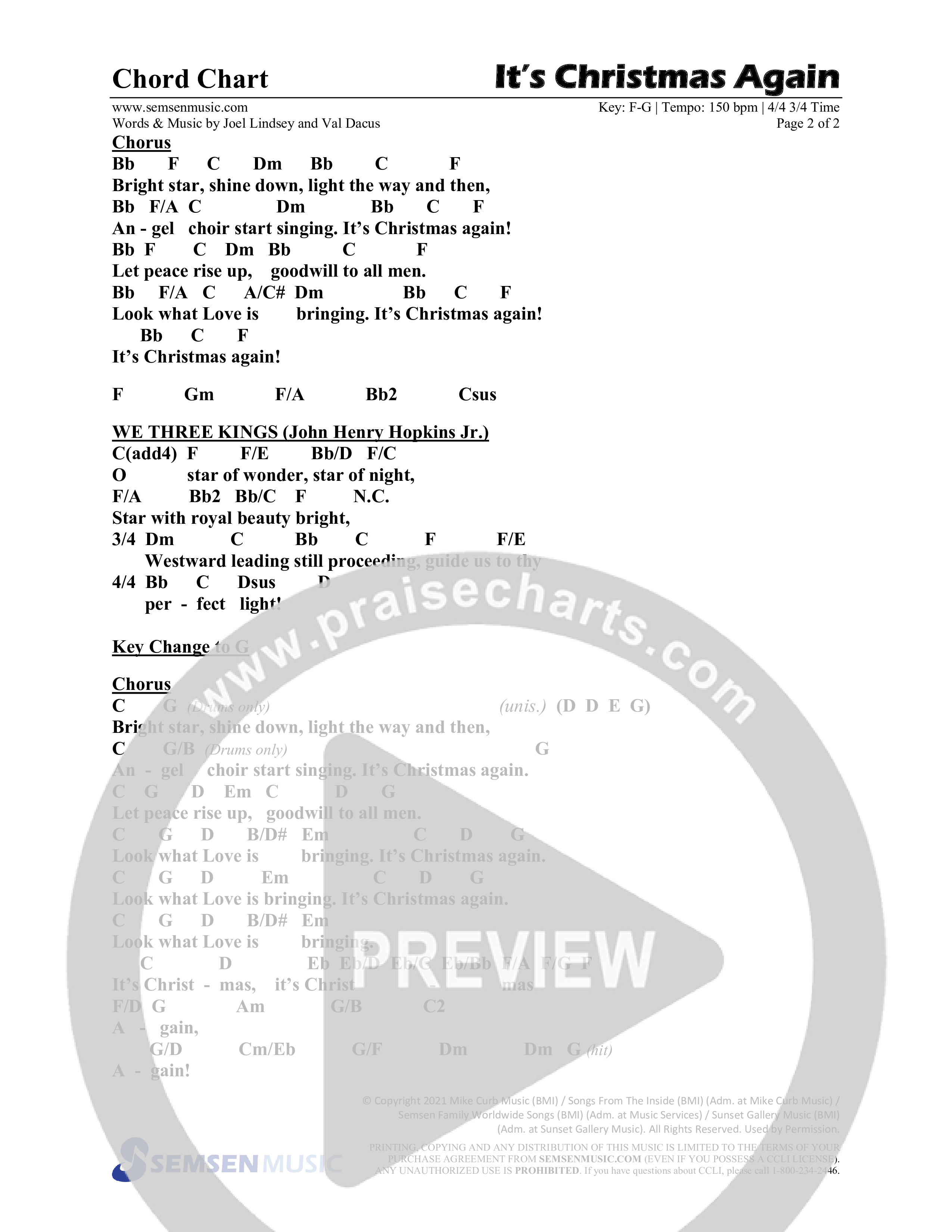 Christmas Is A Child (5 Song Choral Collection) Song 1 (Lead & Chords) (Semsen Music / Arr. Daniel Semsen)