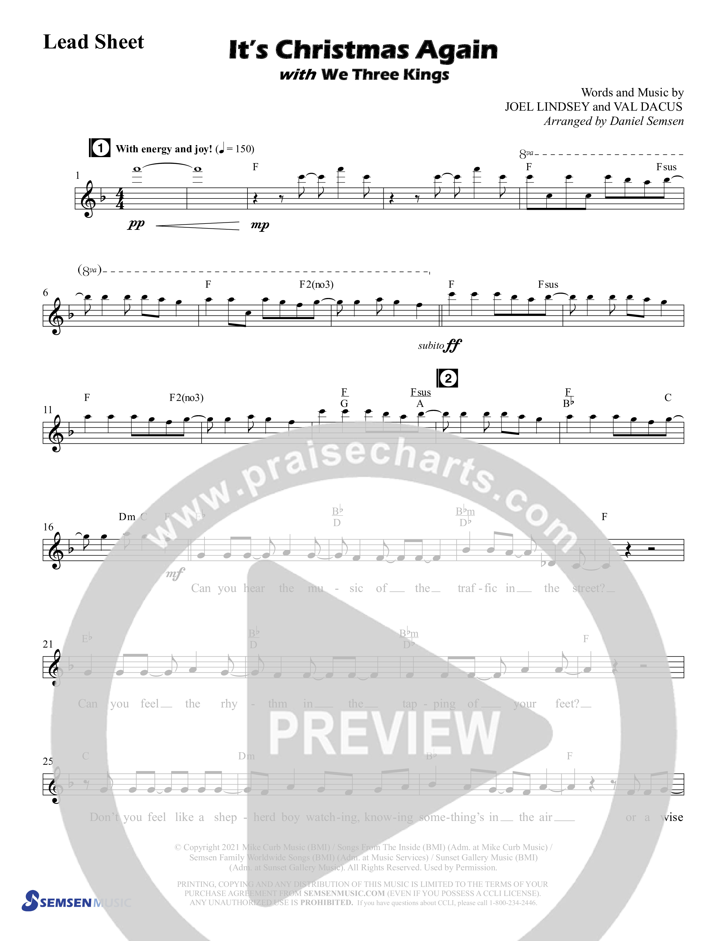 Christmas Is A Child (5 Song Choral Collection) Song 1 (Lead & Chords) (Semsen Music / Arr. Daniel Semsen)