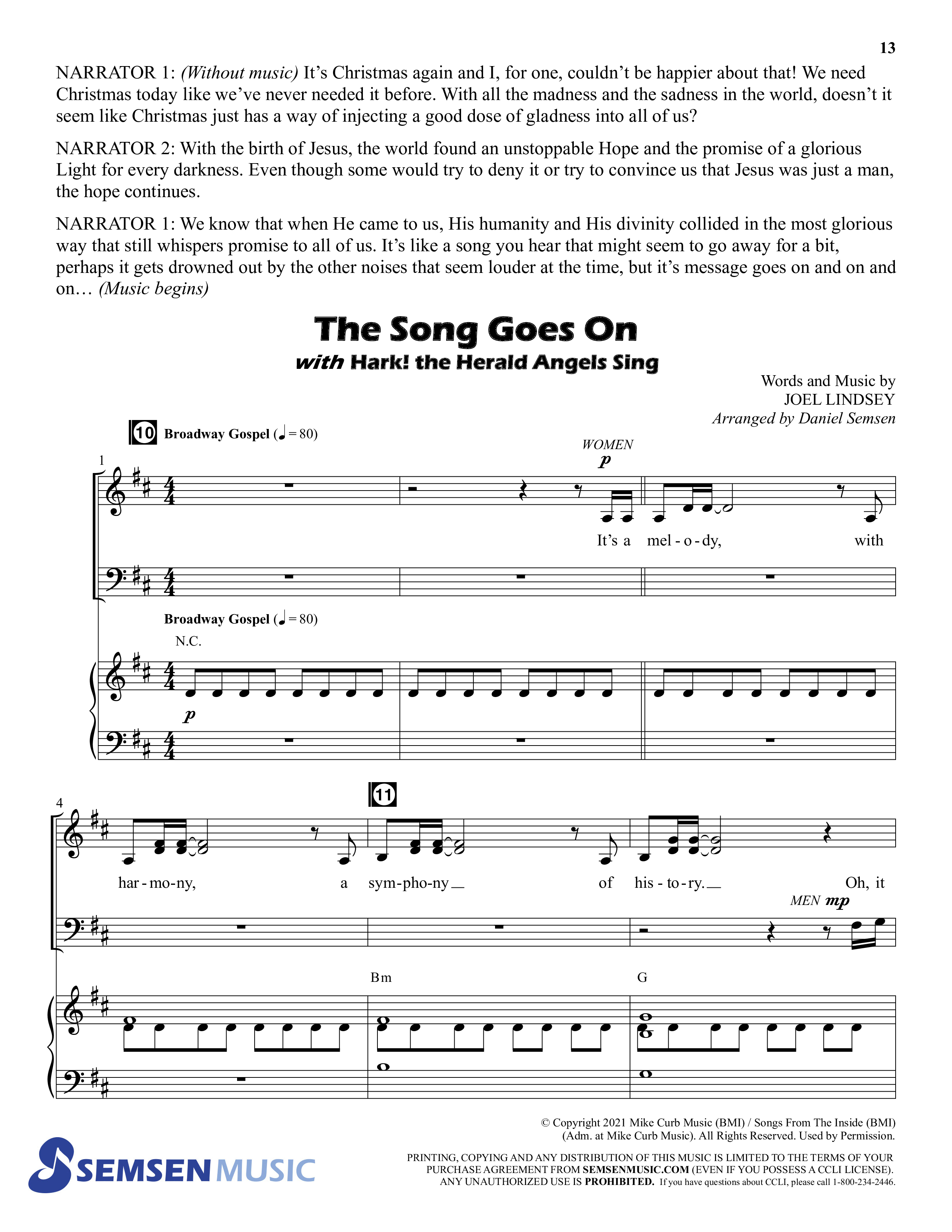 Christmas Is A Child (5 Song Choral Collection) Song 2 (Piano SATB) (Semsen Music / Arr. Daniel Semsen)