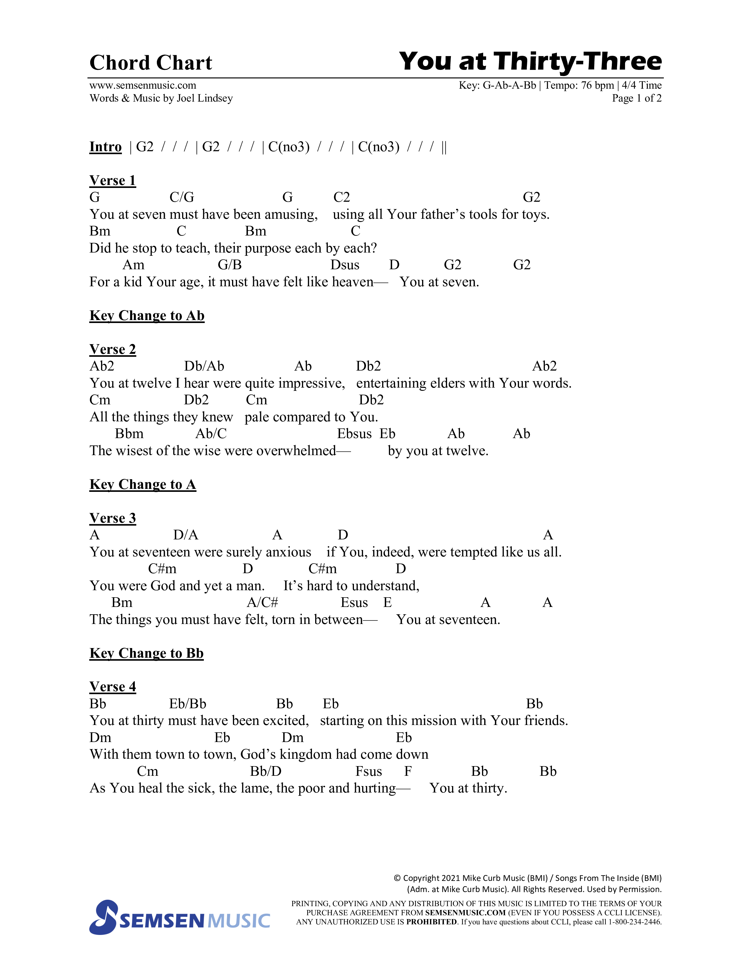 Christmas Is A Child (5 Song Choral Collection) Song 3 (Lead & Chords) (Semsen Music / Arr. Daniel Semsen)