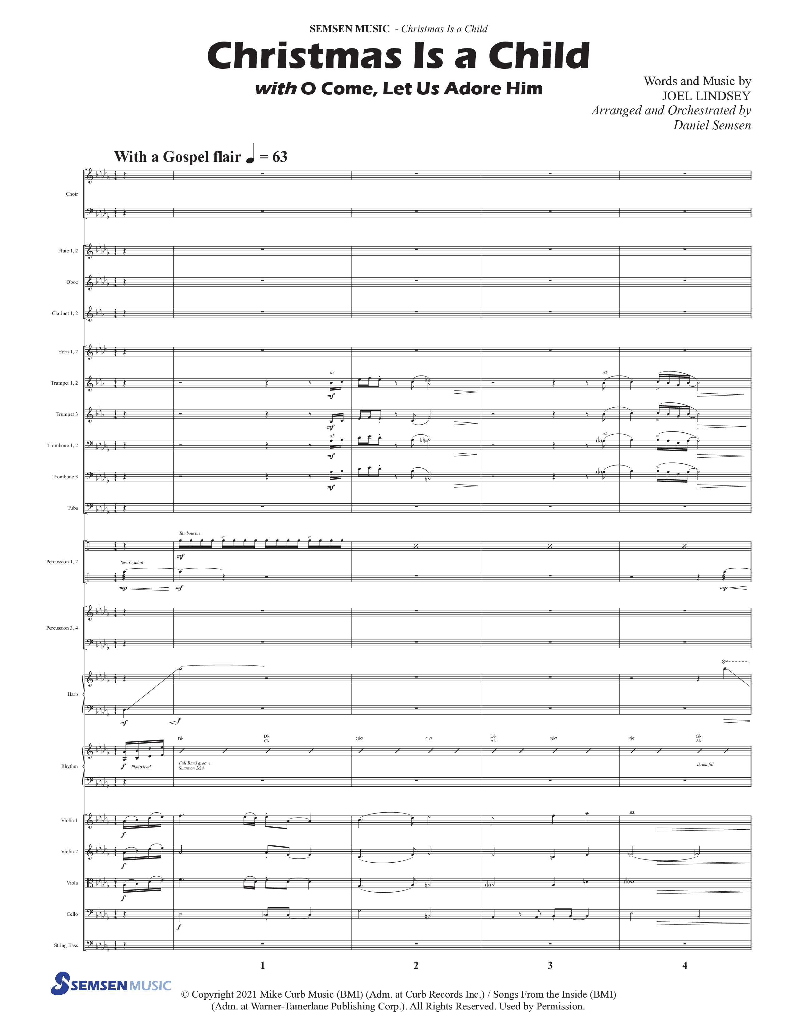 Christmas Is A Child (5 Song Choral Collection) Song 4 (Orchestration) (Semsen Music / Arr. Daniel Semsen)