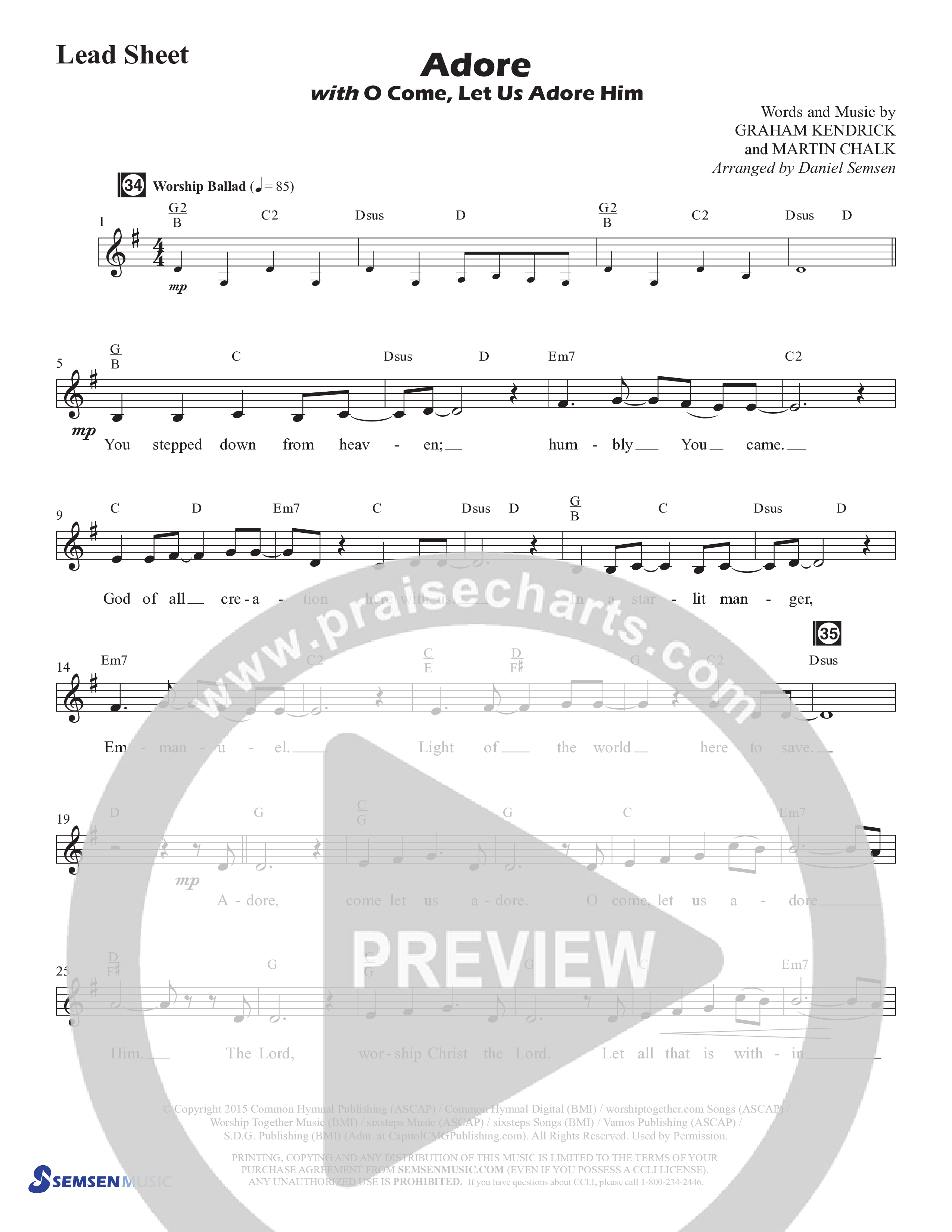 Christmas Is A Child (5 Song Choral Collection) Song 5 (Lead & Chords) (Semsen Music / Arr. Daniel Semsen)