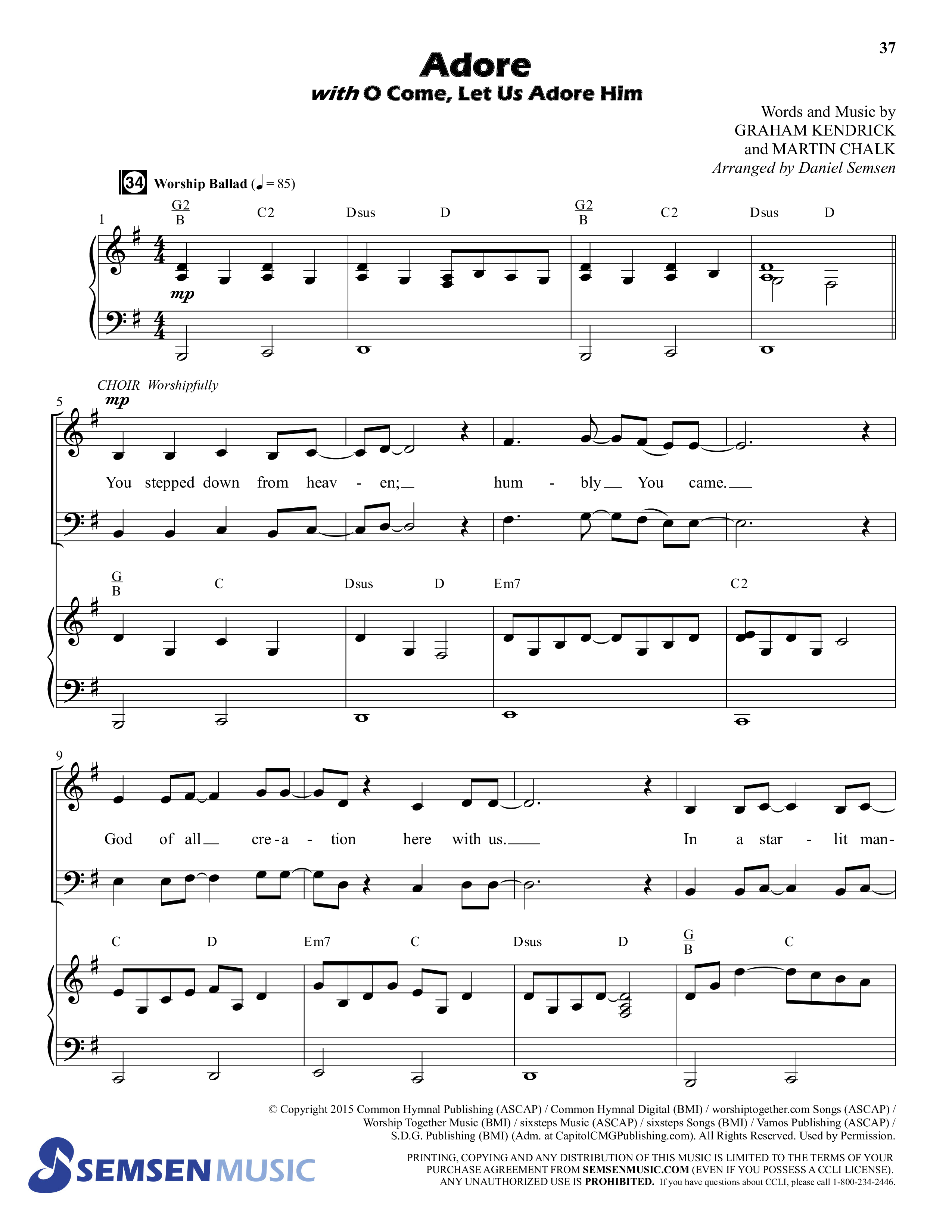 Christmas Is A Child (5 Song Choral Collection) Song 5 (Piano SATB) (Semsen Music / Arr. Daniel Semsen)