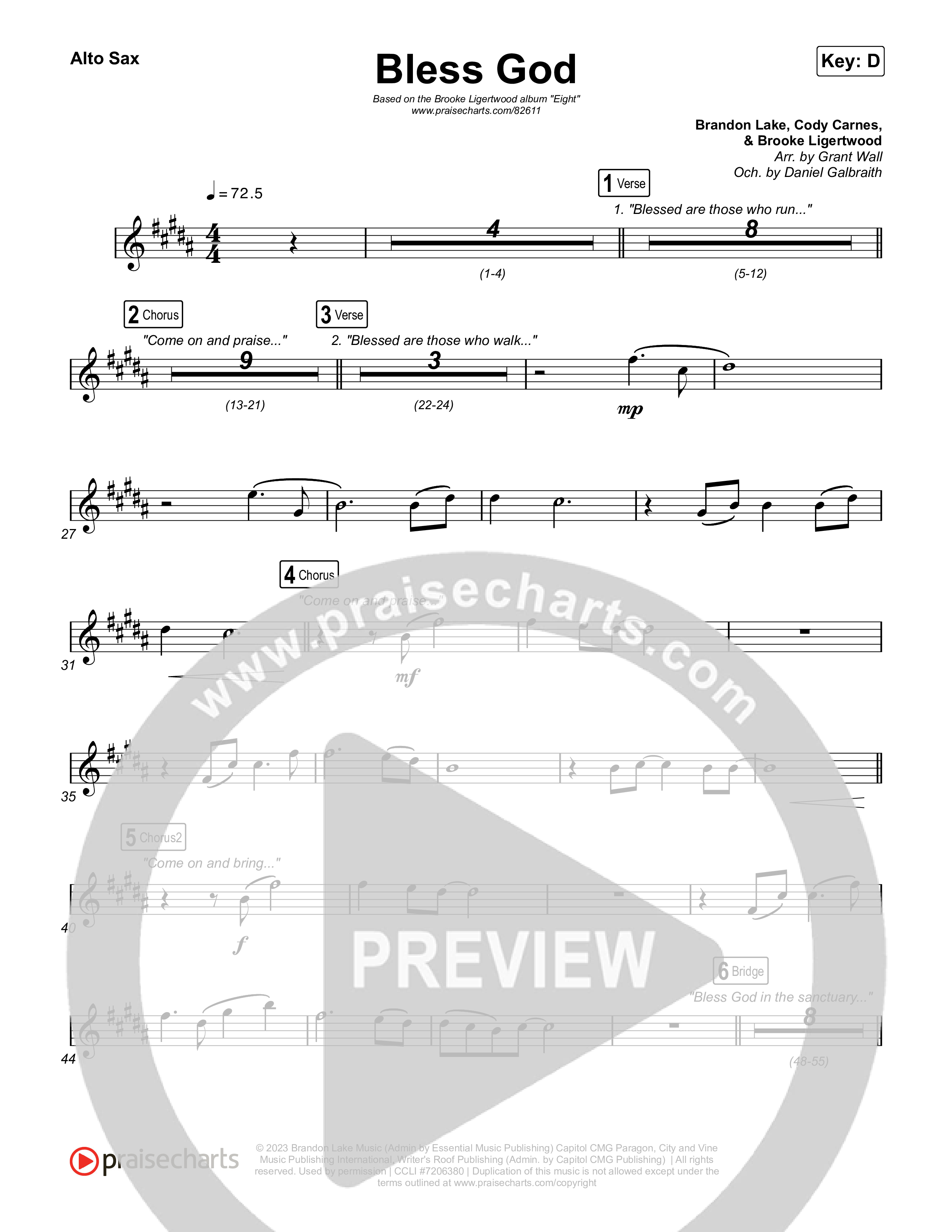 Bless God Alto Sax (Brooke Ligertwood)