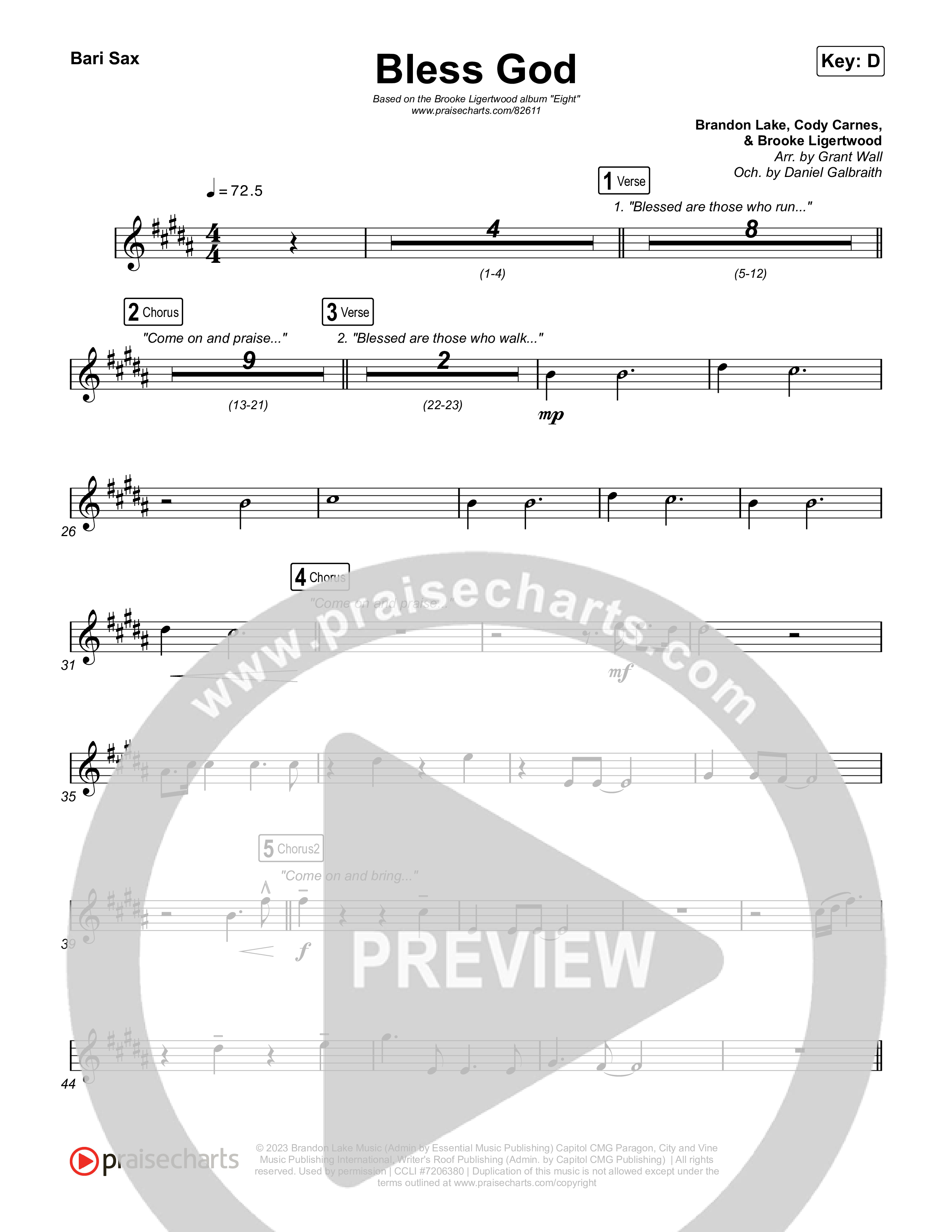 Bless God Bari Sax (Brooke Ligertwood)