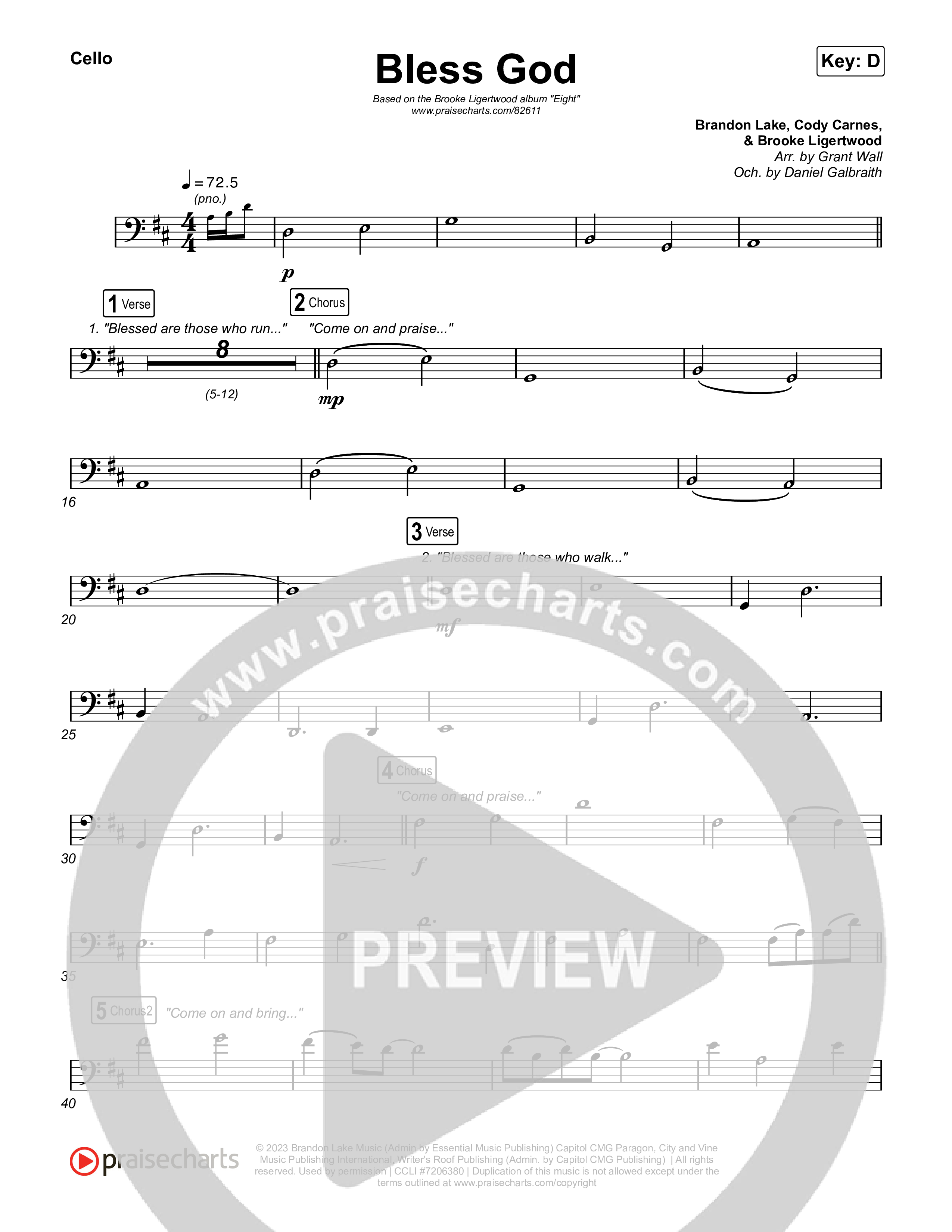 Bless God Cello (Brooke Ligertwood)