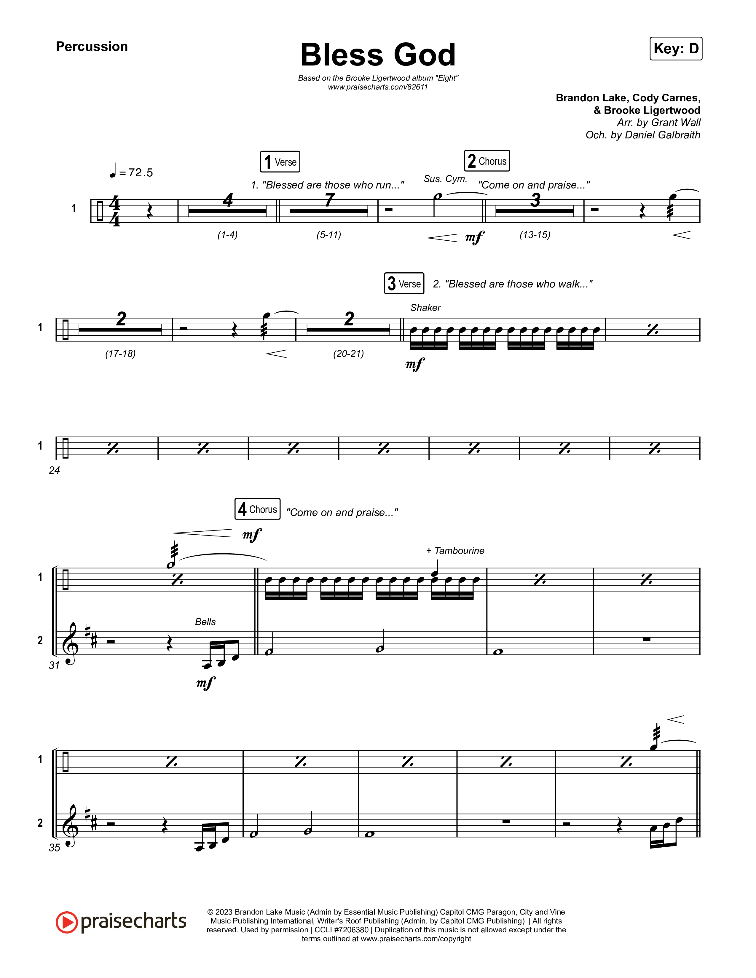 Bless God Percussion (Brooke Ligertwood)