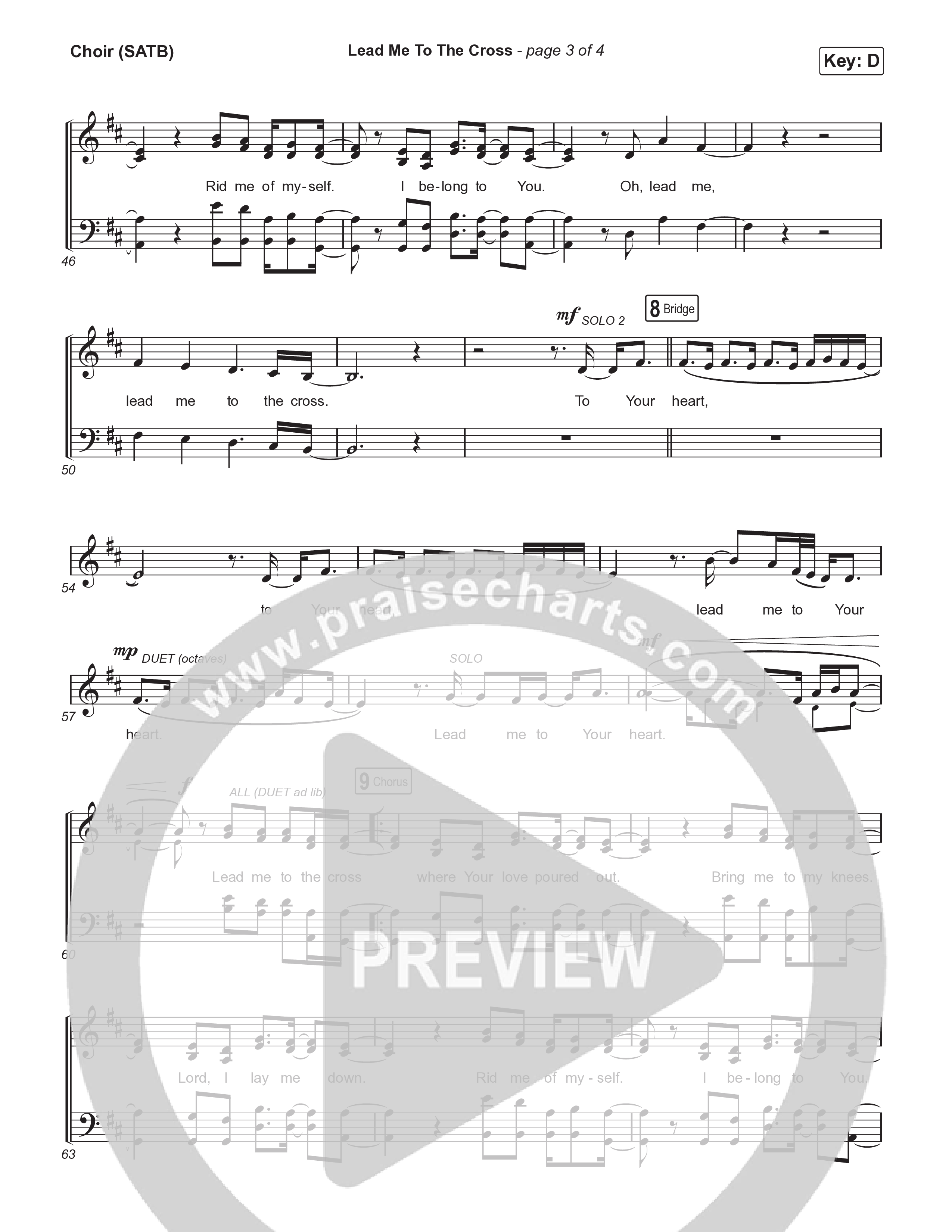 Lead Me To The Cross Choir Sheet (SATB) (Brooke Ligertwood)