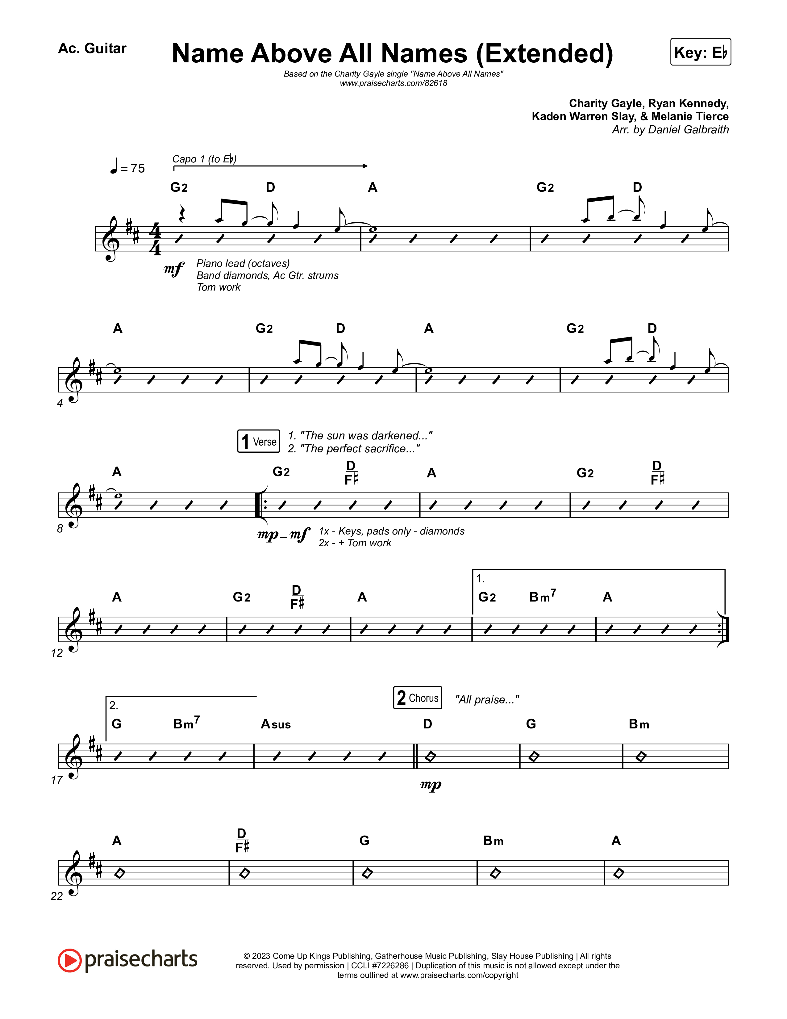 Name Above All Names (Extended) Acoustic Guitar (Charity Gayle)