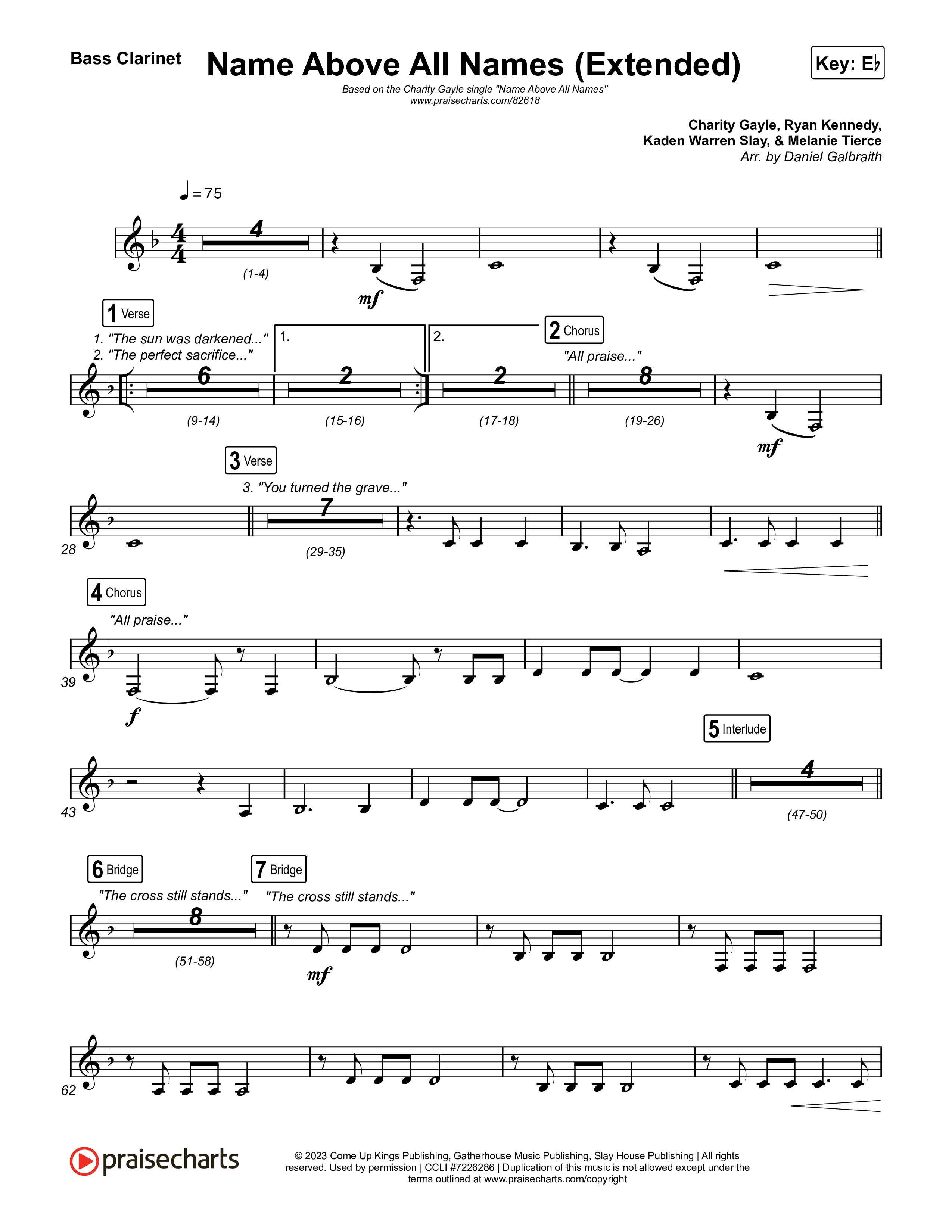 Name Above All Names (Extended) Bass Clarinet (Charity Gayle)