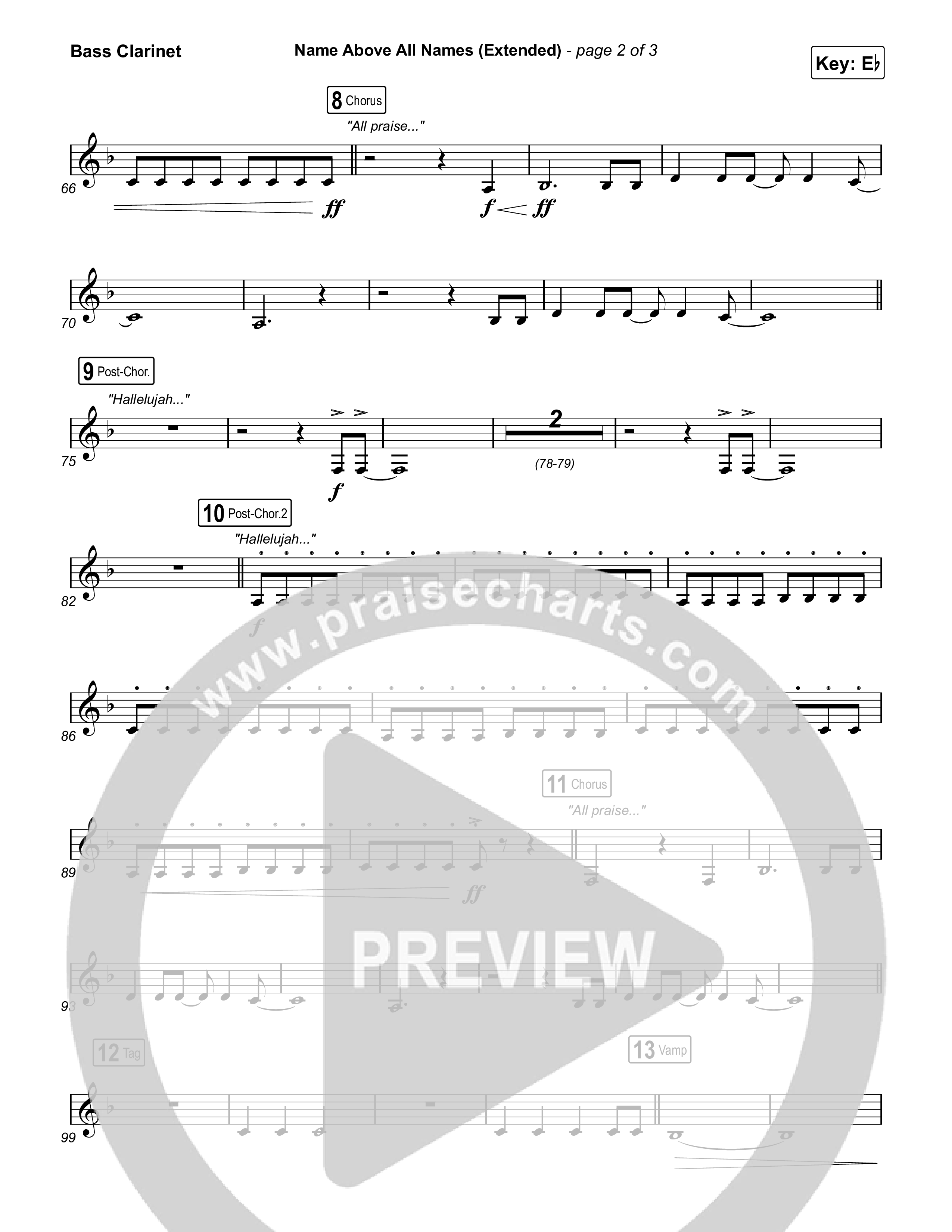 Name Above All Names (Extended) Bass Clarinet (Charity Gayle)