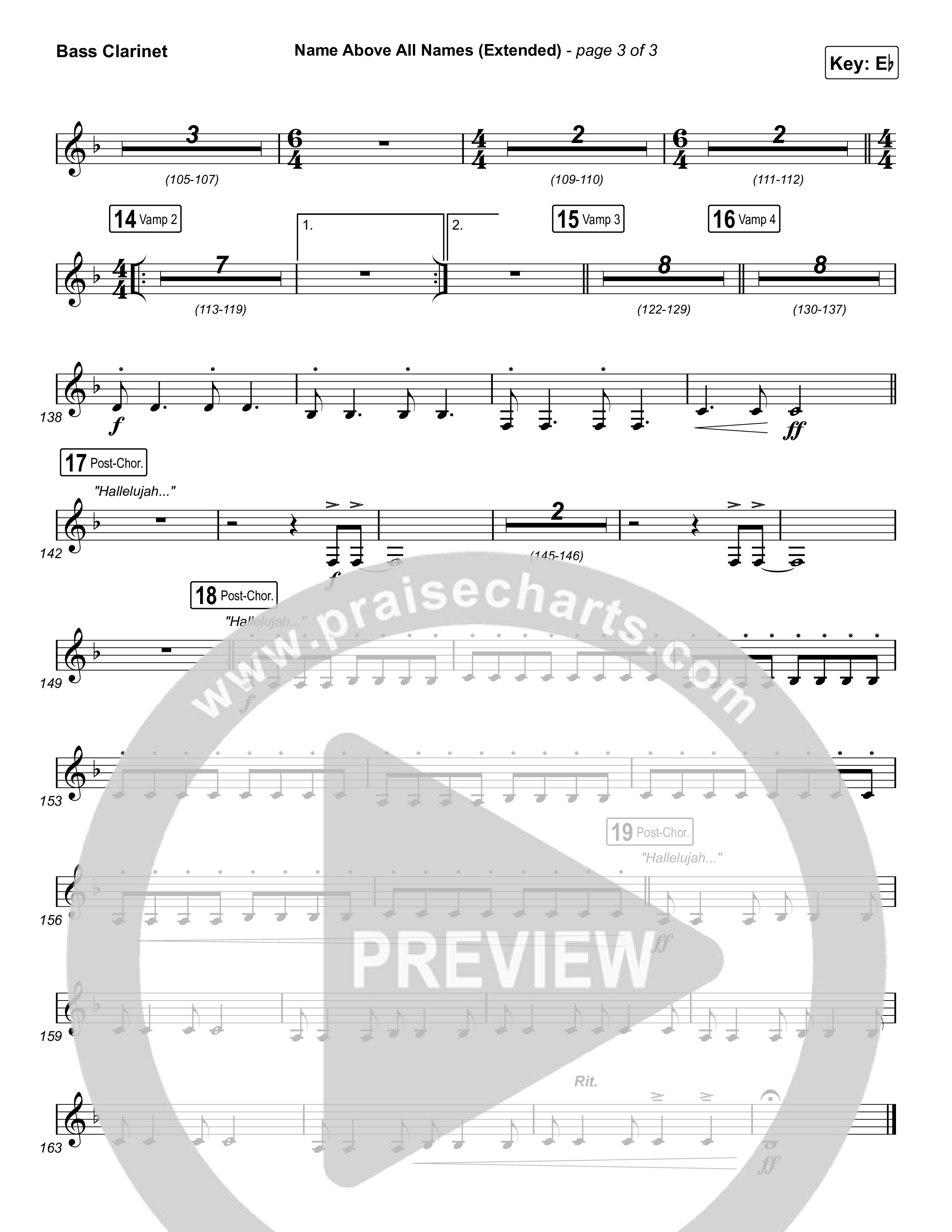 Name Above All Names (Extended) Bass Clarinet (Charity Gayle)