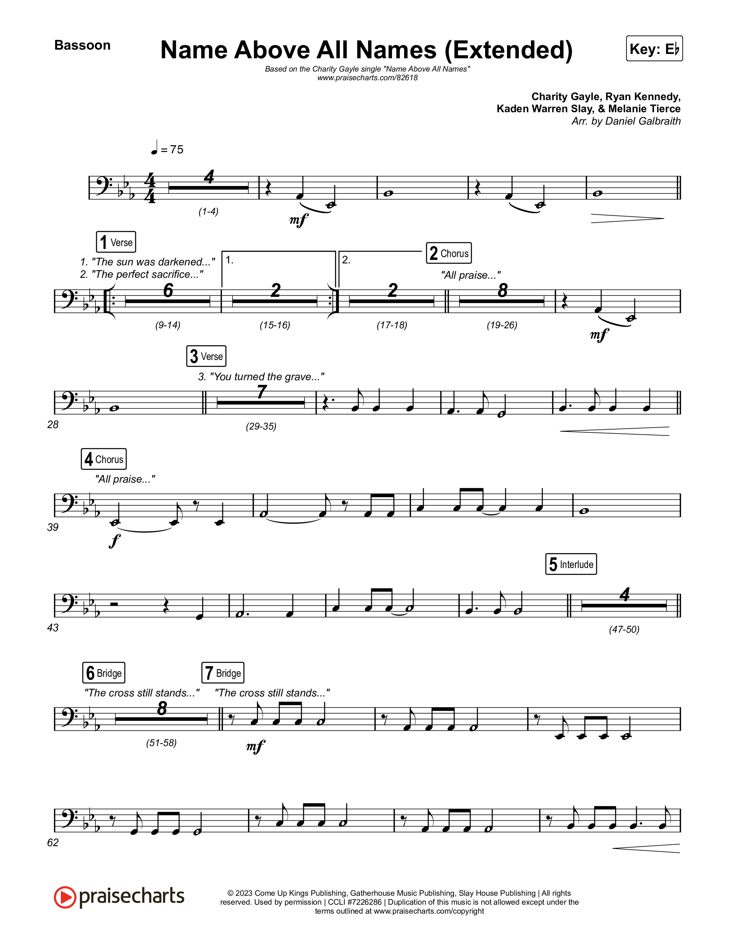 Name Above All Names (Extended) Bassoon (Charity Gayle)