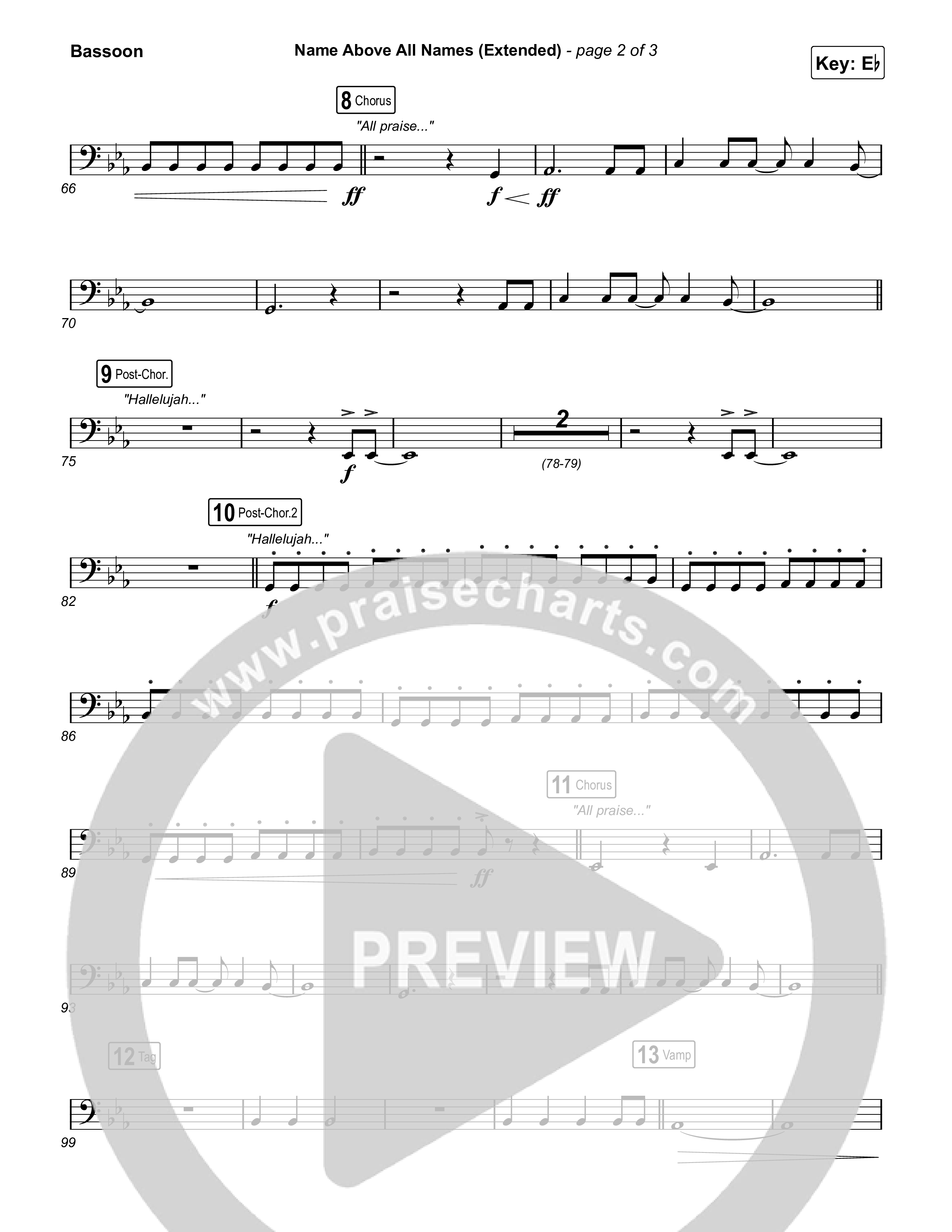 Name Above All Names (Extended) Bassoon (Charity Gayle)