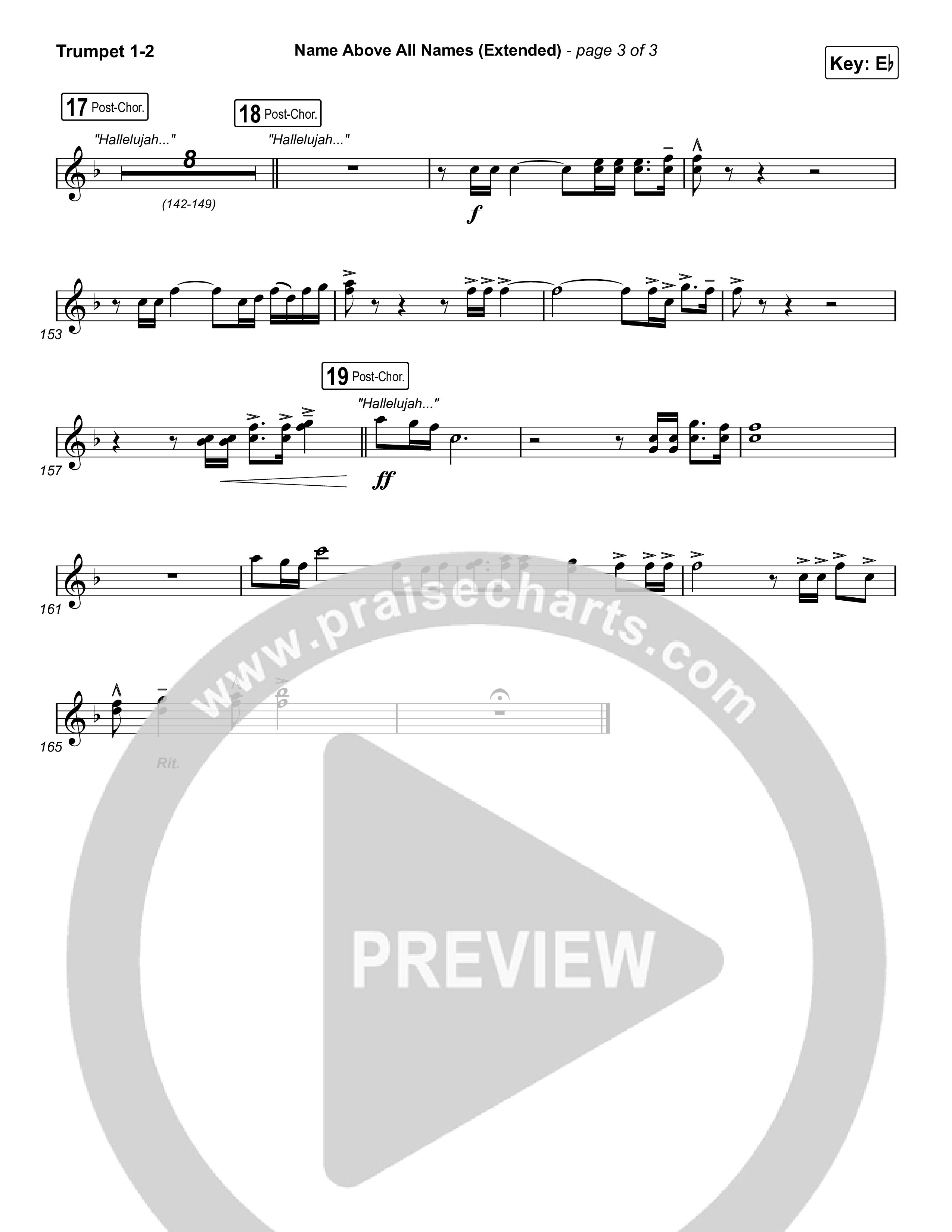 Name Above All Names (Extended) Trumpet 1,2 (Charity Gayle)