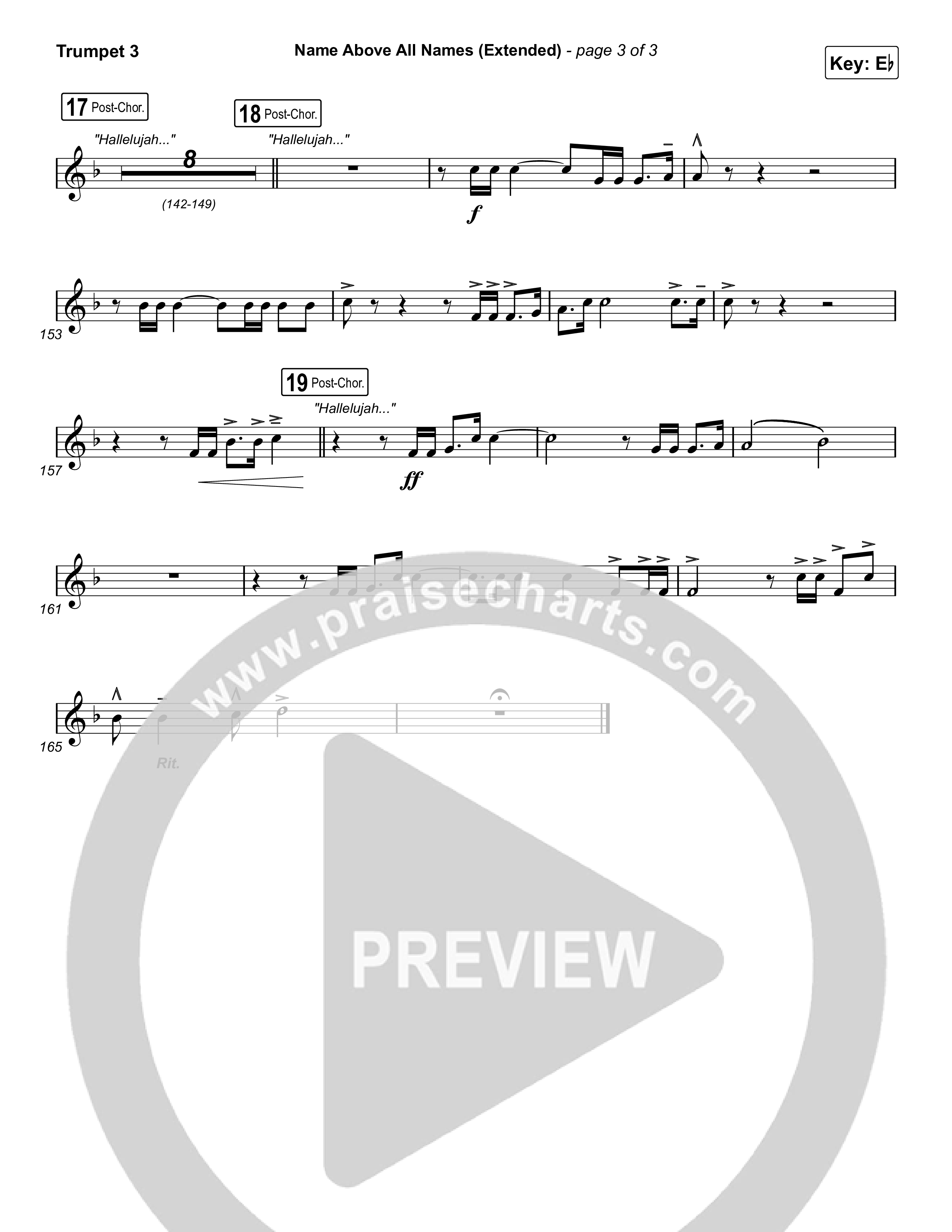 Name Above All Names (Extended) Trumpet 3 (Charity Gayle)