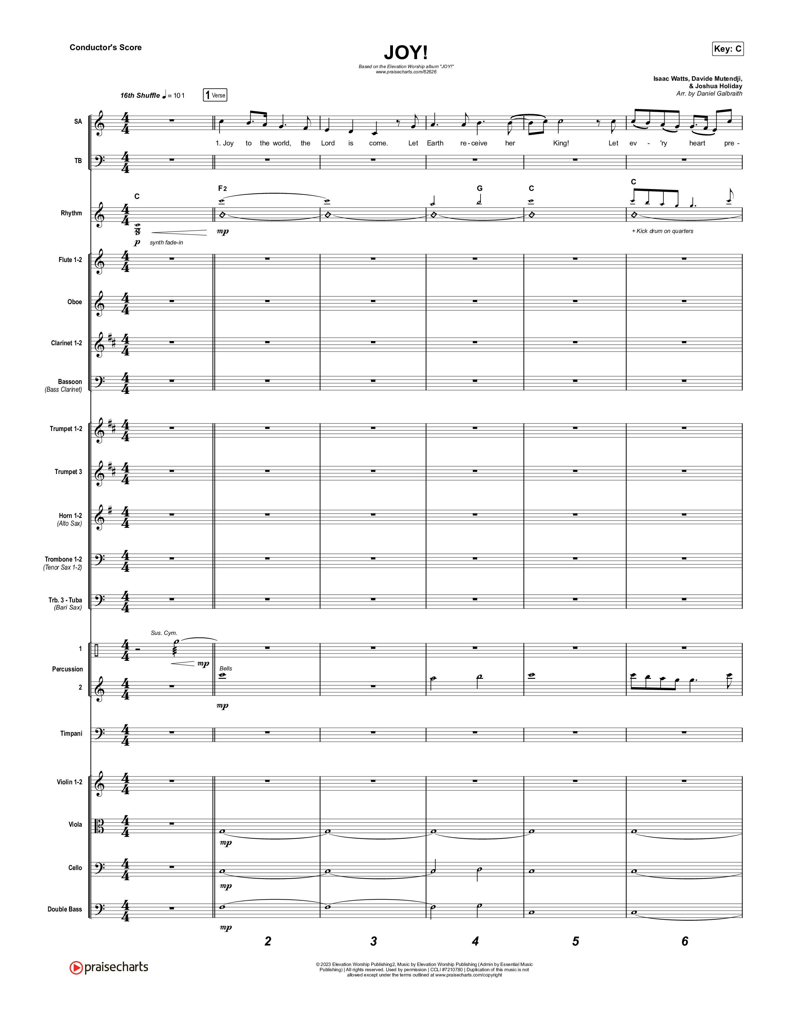 JOY! Conductor's Score (ELEVATION RHYTHM / Elevation Worship)