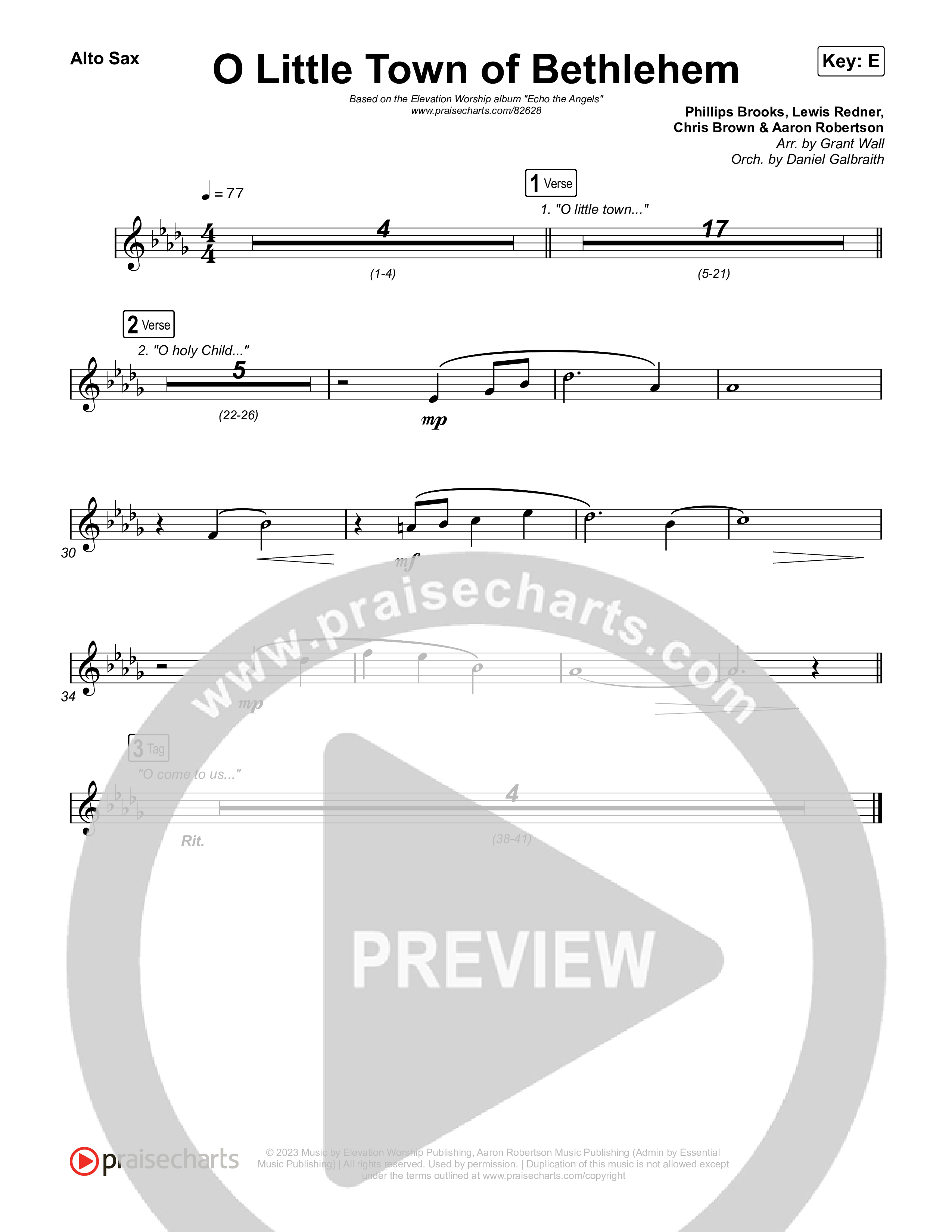 O Little Town of Bethlehem Sax Pack (Elevation Worship / Jonsal Barrientes)