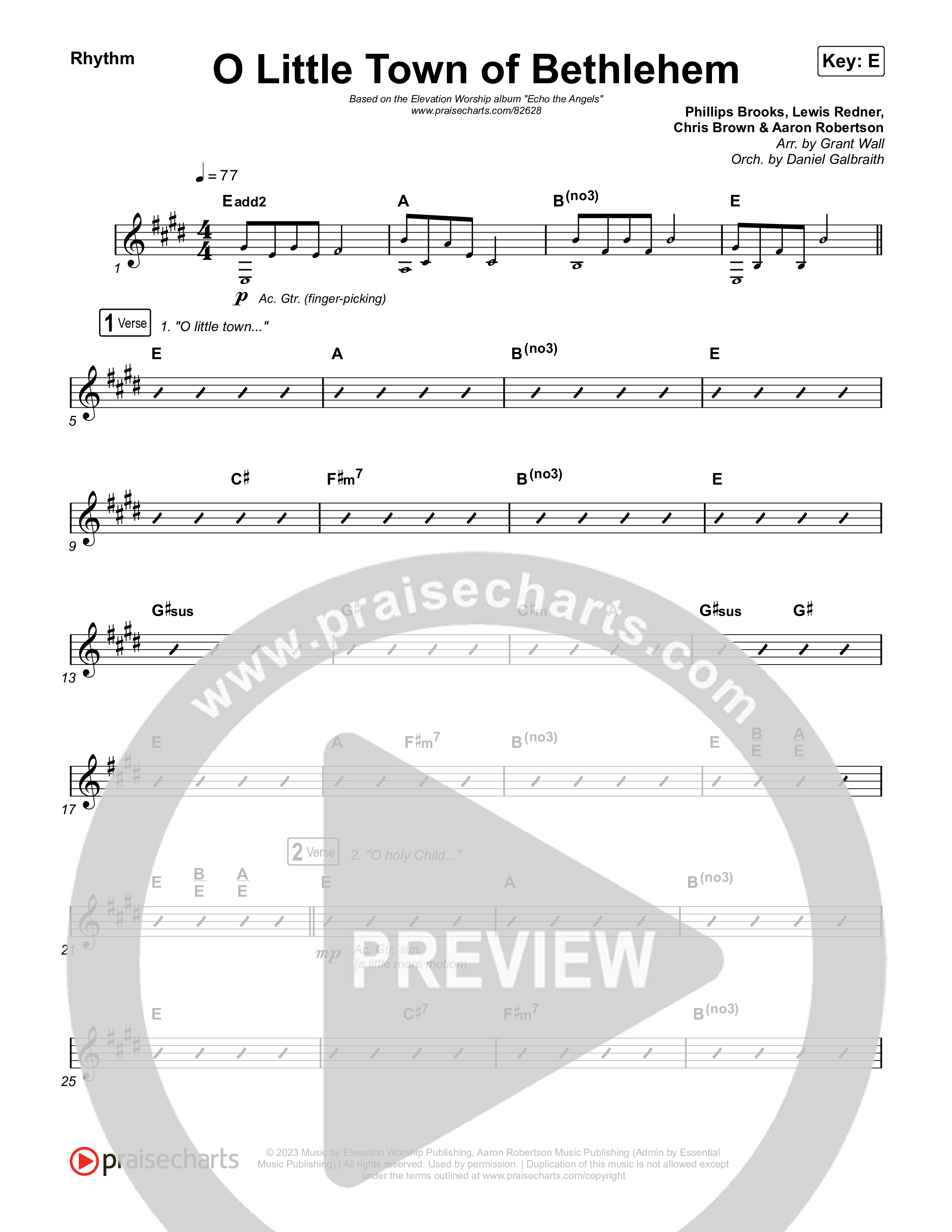 O Little Town of Bethlehem Rhythm Pack (Elevation Worship / Jonsal Barrientes)