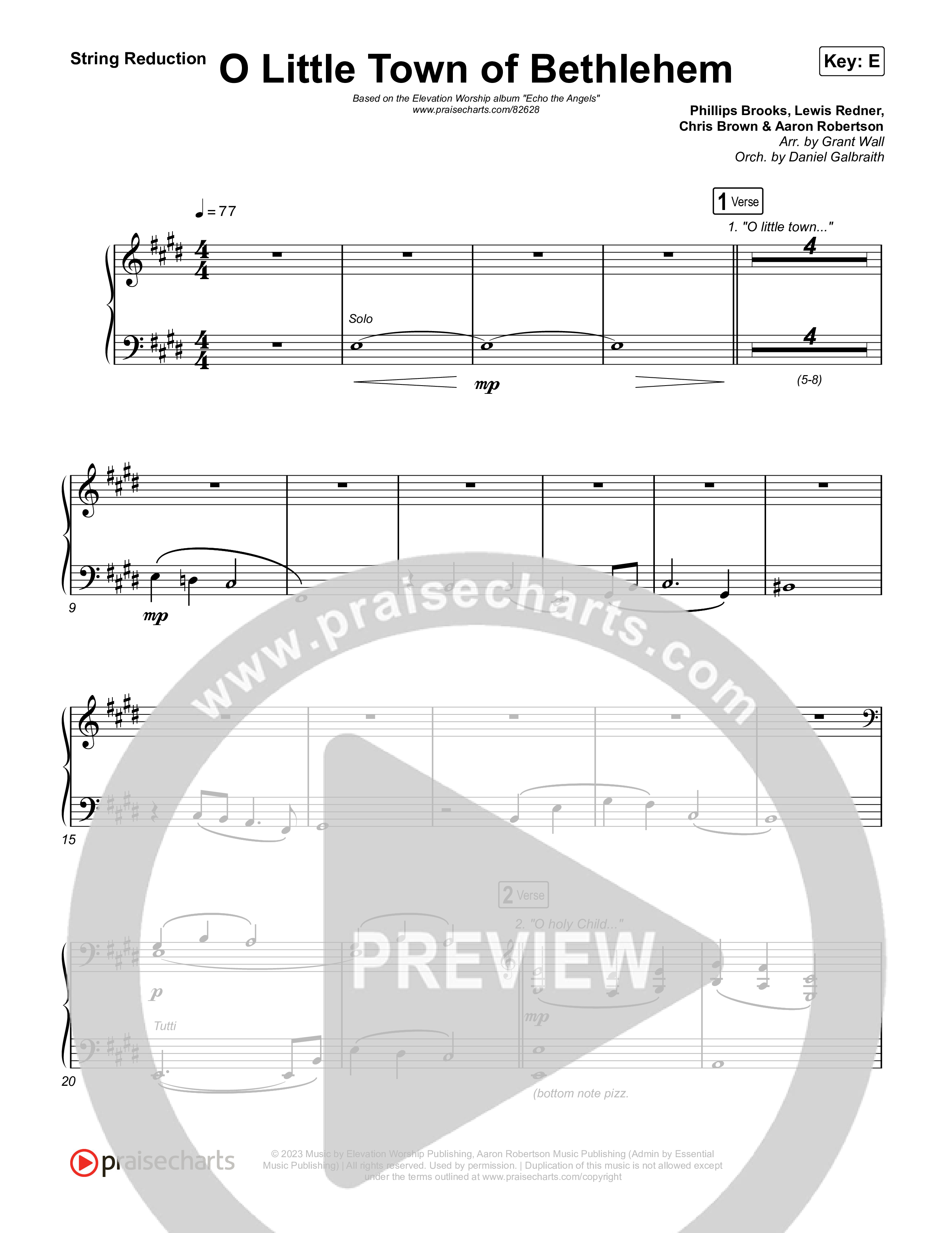 O Little Town of Bethlehem String Reduction (Elevation Worship / Jonsal Barrientes)