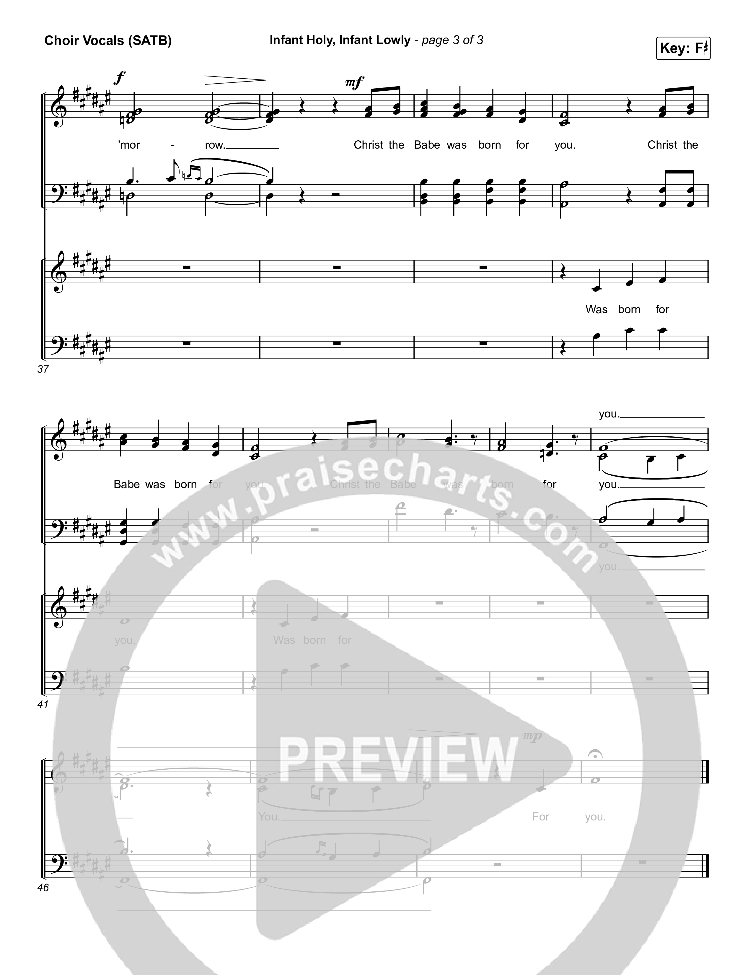 Infant Holy Infant Lowly (Acapella) Choir Vocals (Anthem SATB) (Elevation Worship / Elevation Choir)