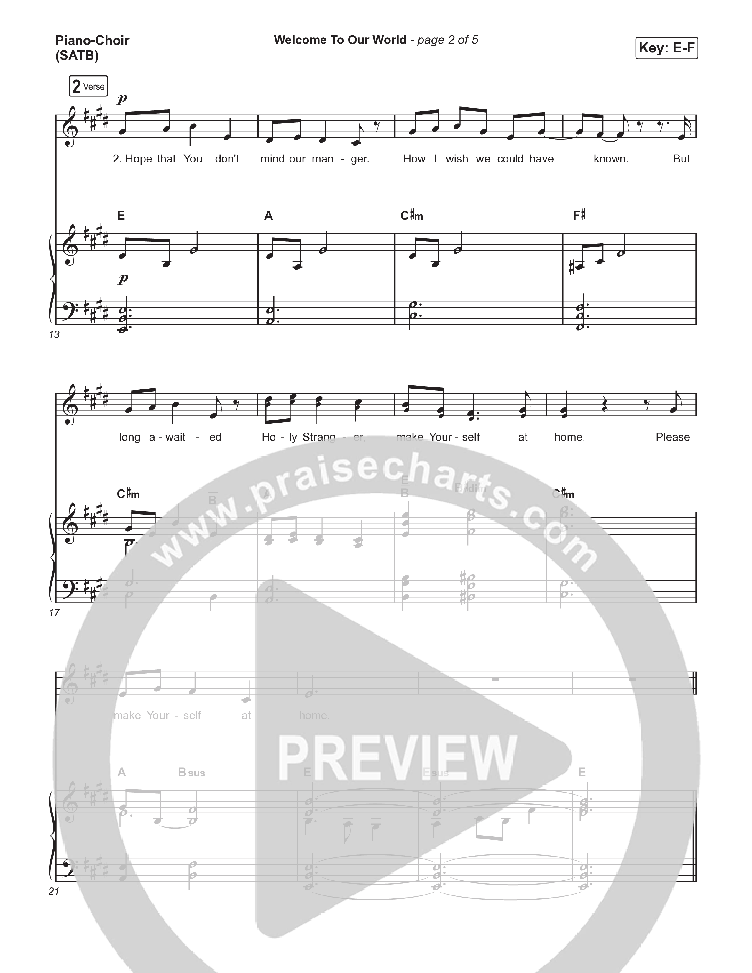 Welcome To Our World Piano/Vocal Pack (Elevation Worship / Chris Brown)