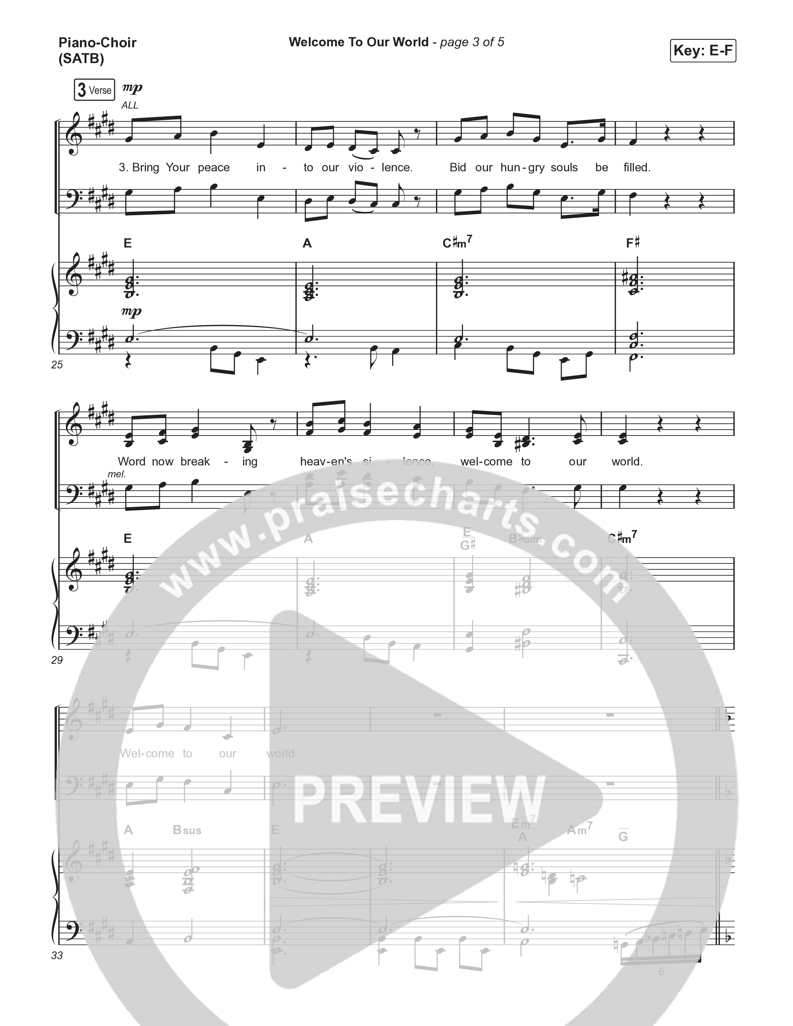 Welcome To Our World Piano/Vocal Pack (Elevation Worship / Chris Brown)