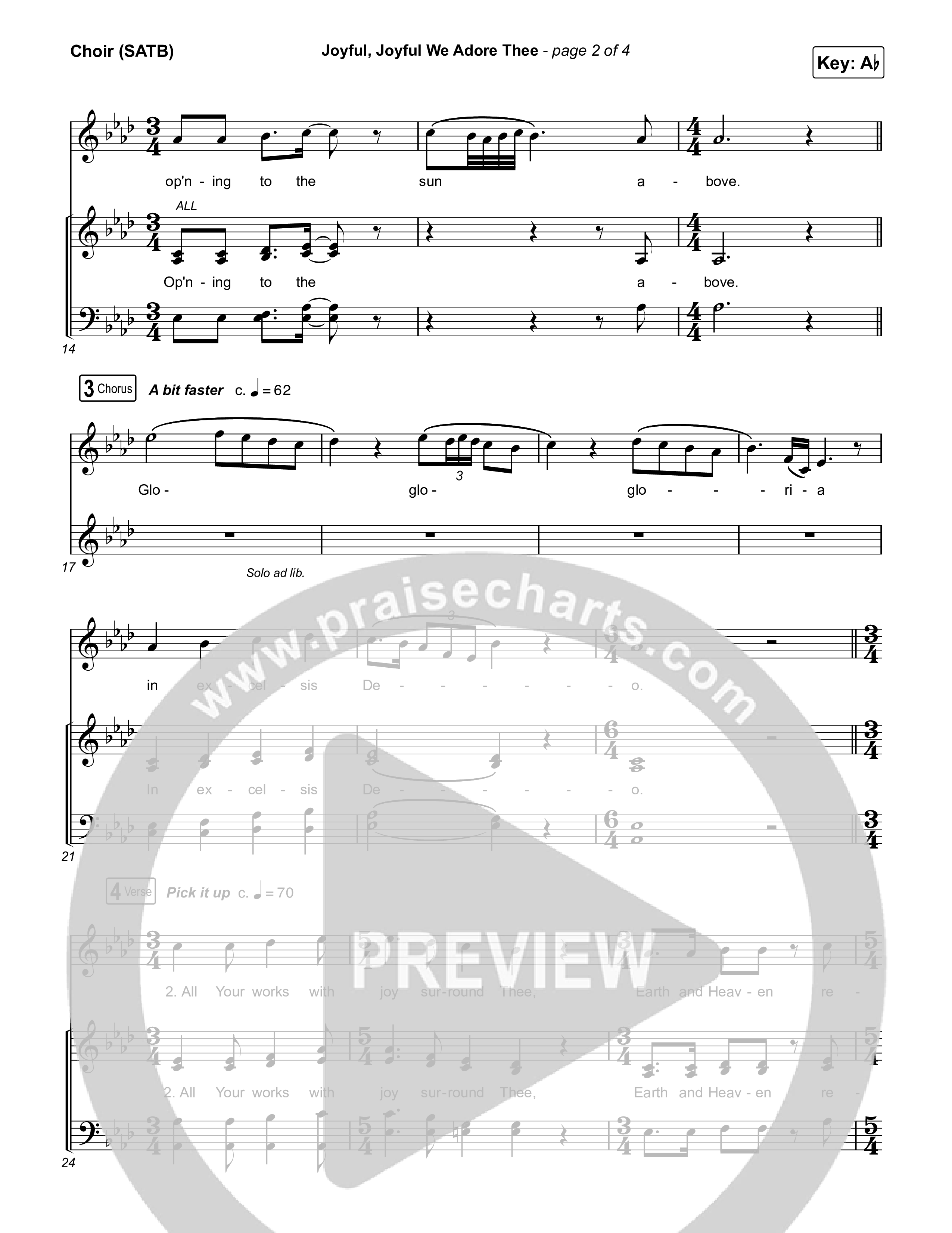 Joyful Joyful We Adore Thee Choir Sheet (SATB) (Elevation Worship / Isaiah Templeton)
