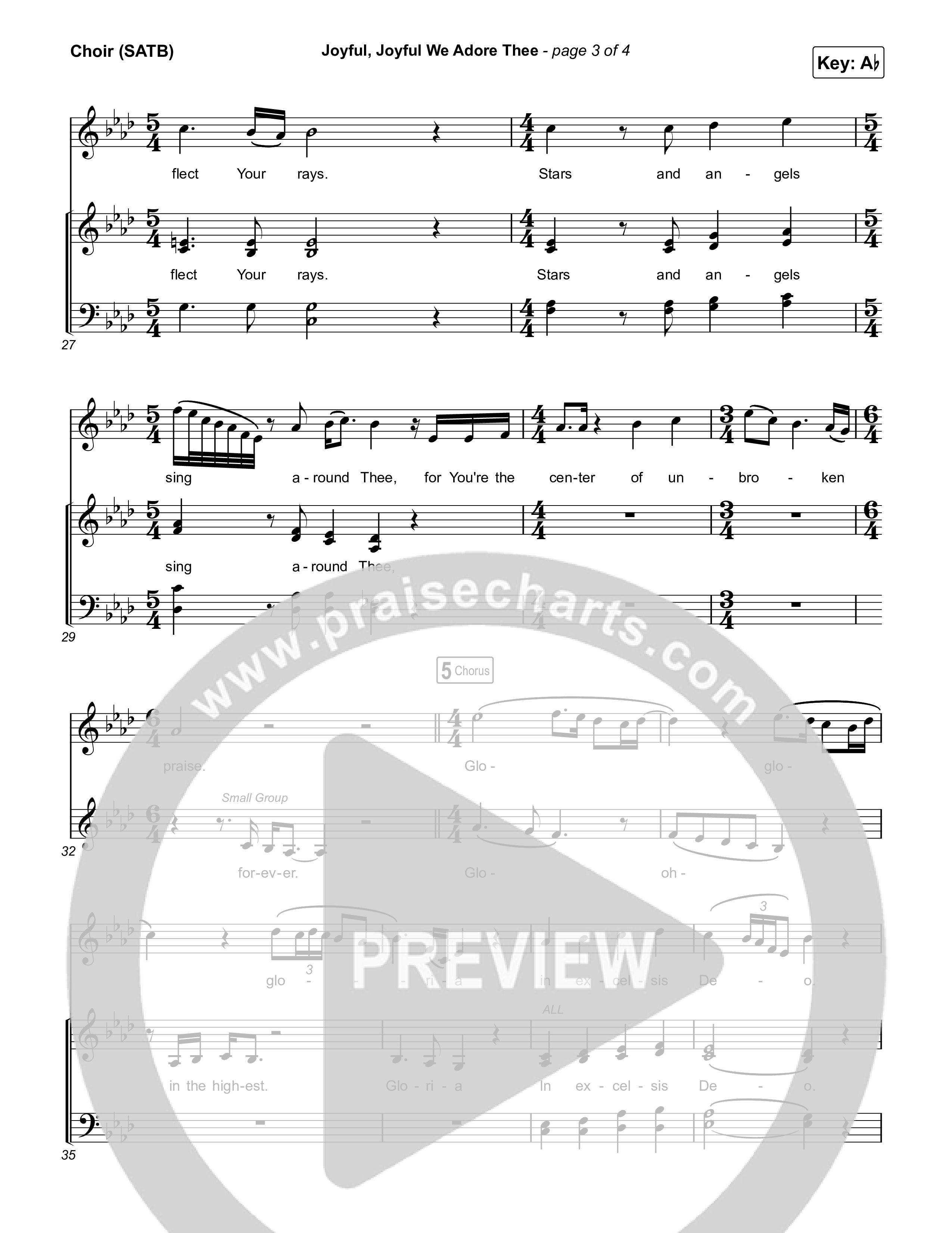 Joyful Joyful We Adore Thee Choir Sheet (SATB) (Elevation Worship / Isaiah Templeton)