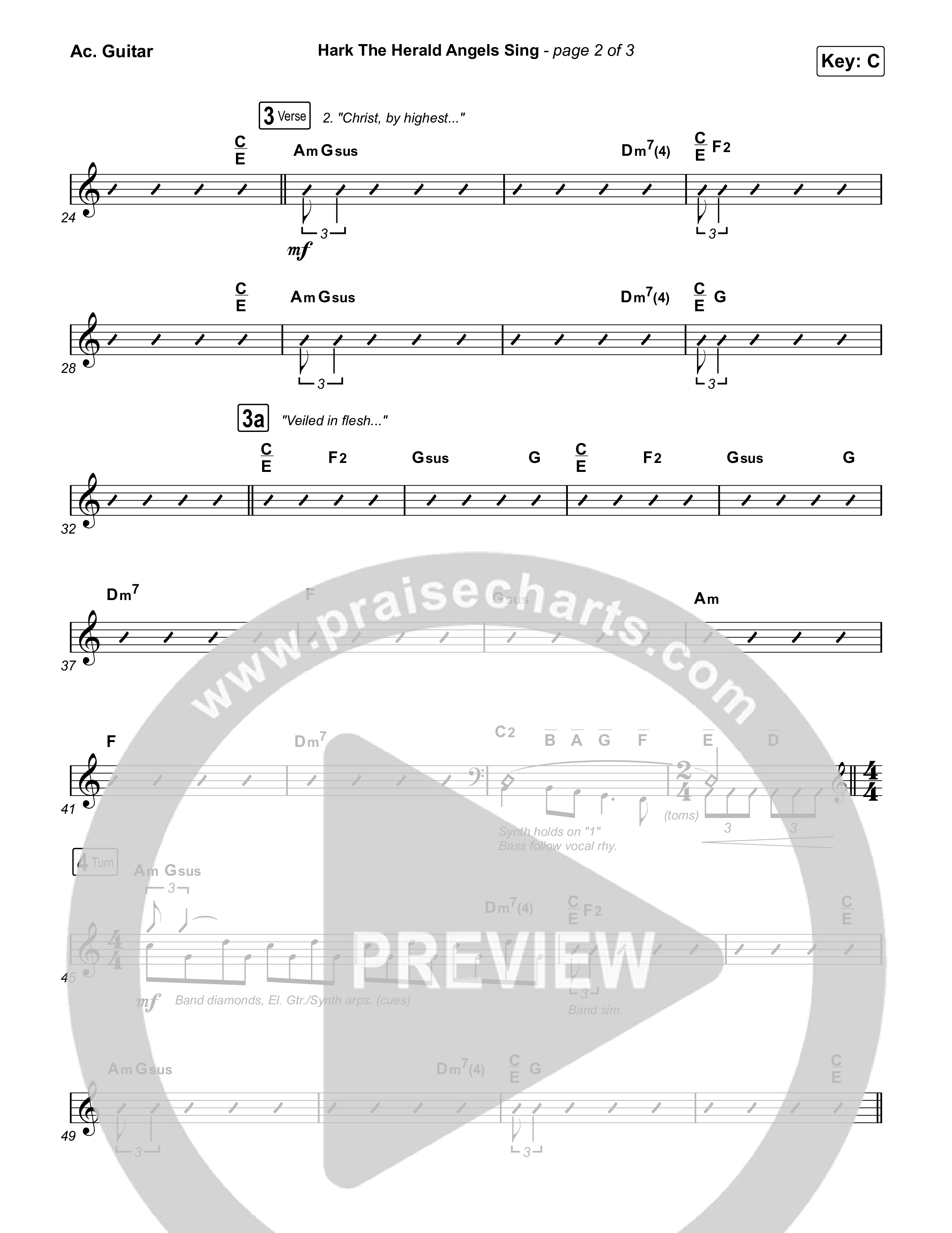 Hark The Herald Angels Sing Acoustic Guitar (Elevation Worship)