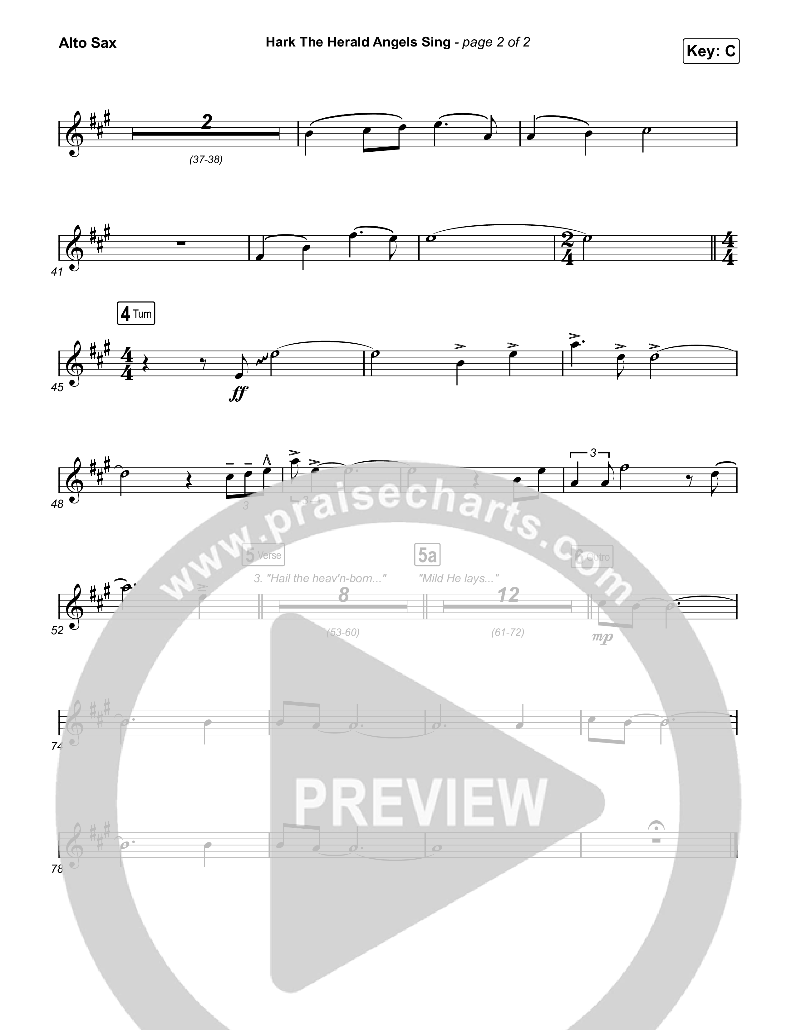 Hark The Herald Angels Sing Alto Sax (Elevation Worship)