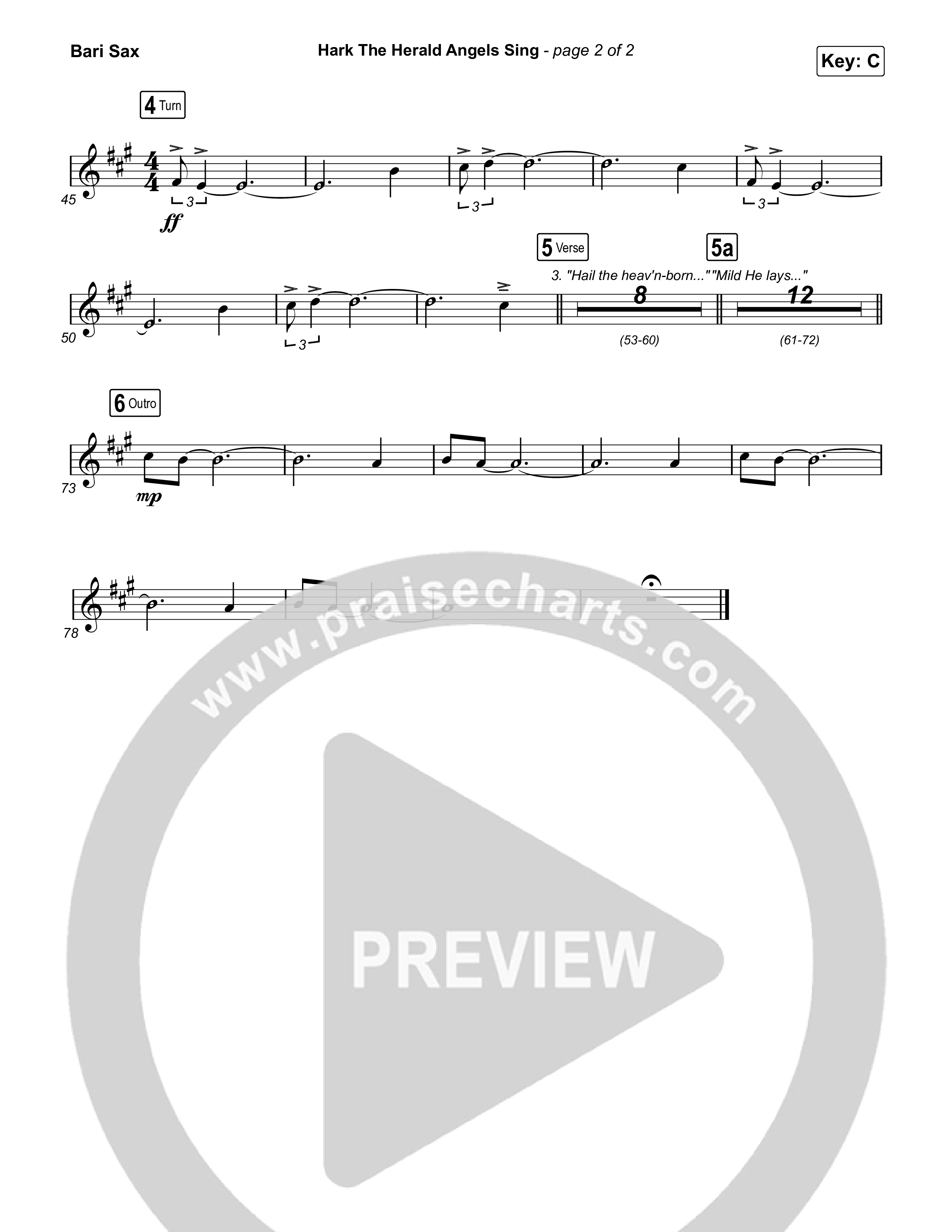 Hark The Herald Angels Sing Bari Sax (Elevation Worship)