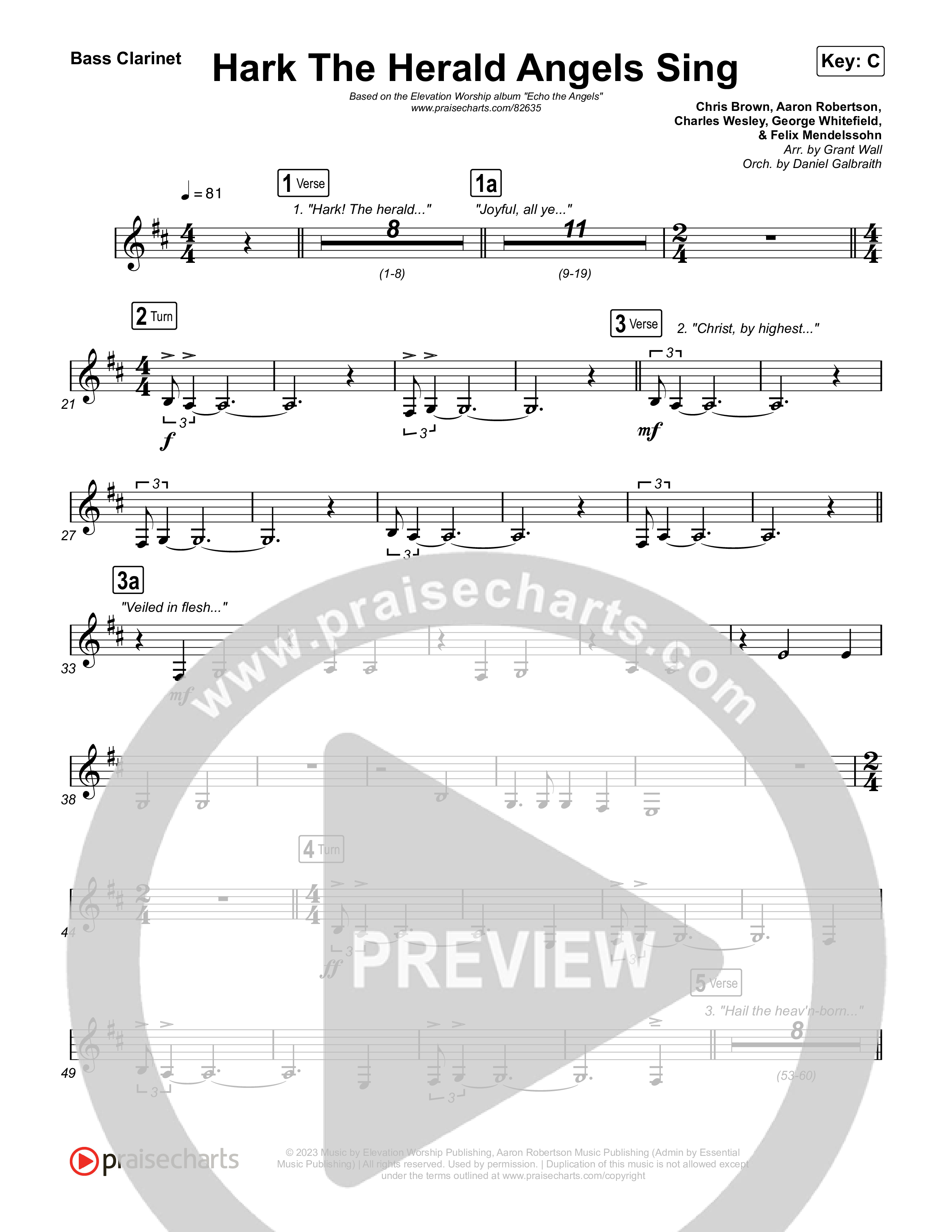 Hark The Herald Angels Sing Bass Clarinet (Elevation Worship)