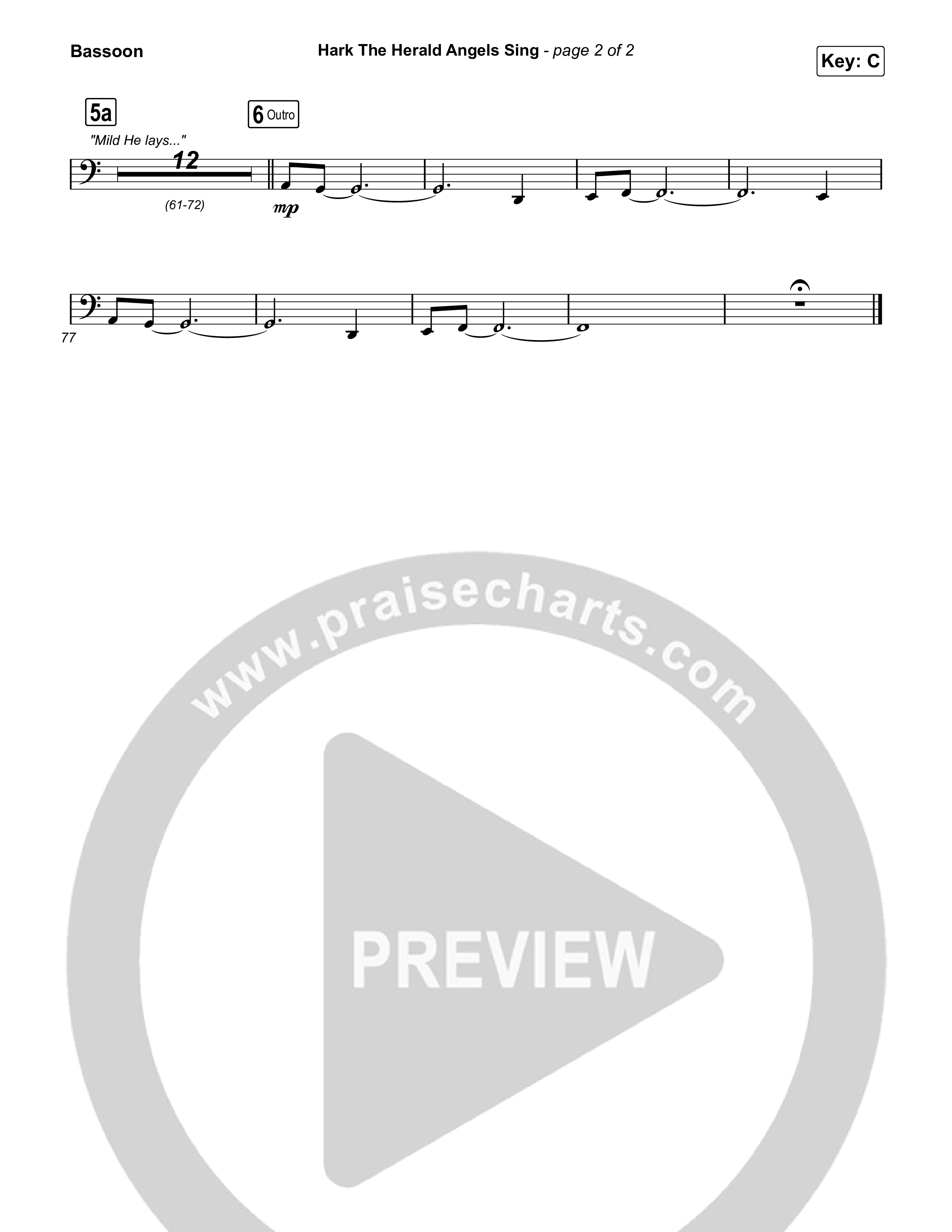 Hark The Herald Angels Sing Bassoon (Elevation Worship)