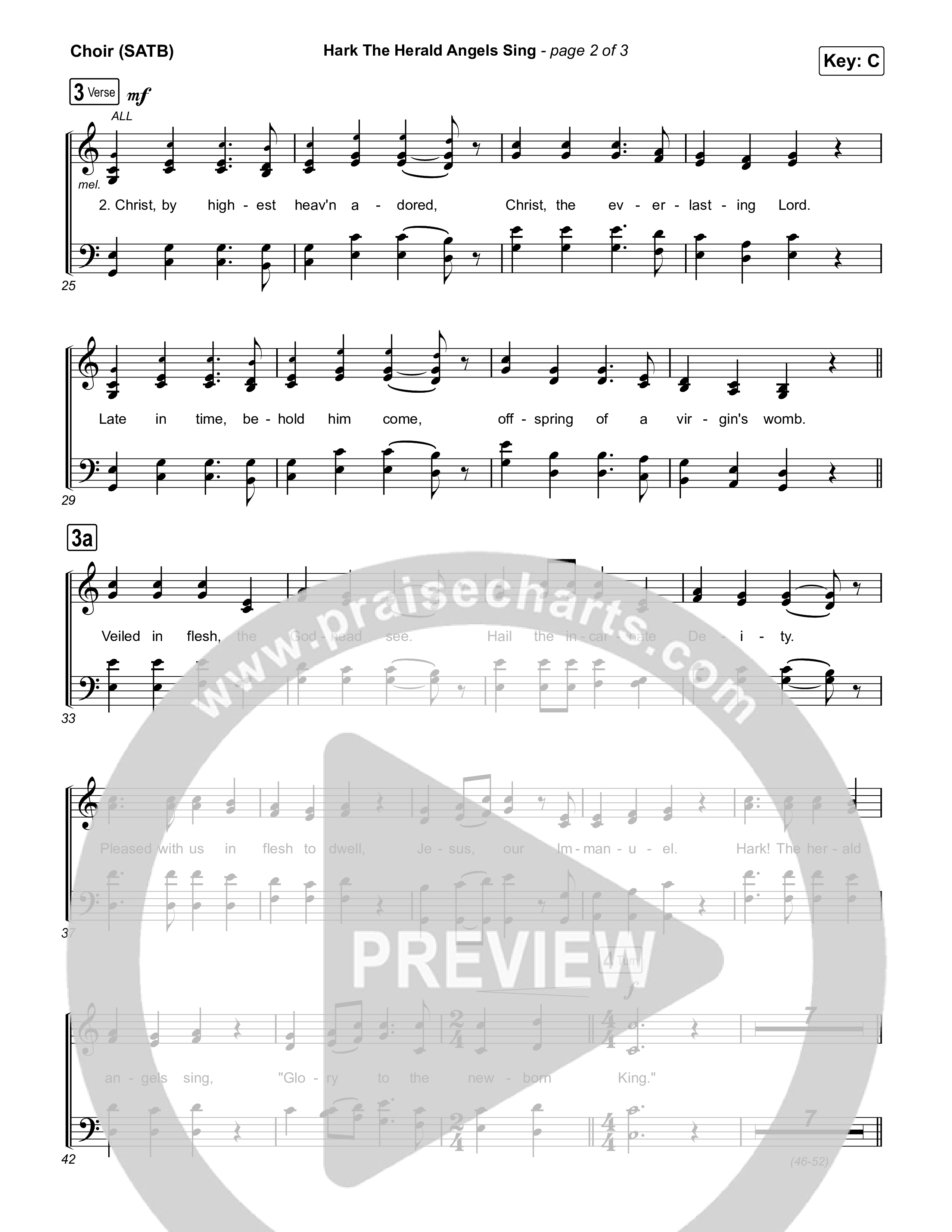 Hark The Herald Angels Sing Choir Sheet (SATB) (Elevation Worship)