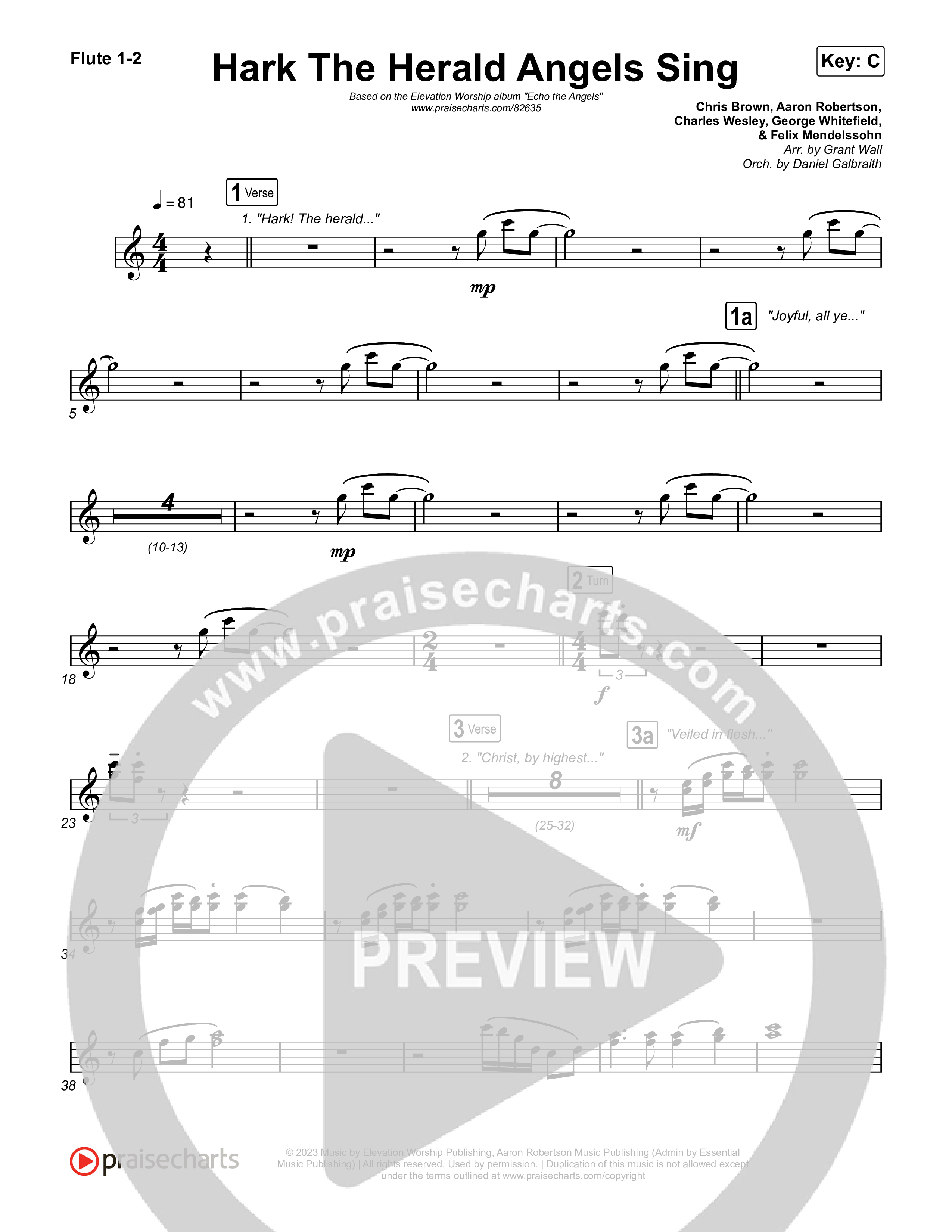 Hark The Herald Angels Sing Flute 1,2 (Elevation Worship)