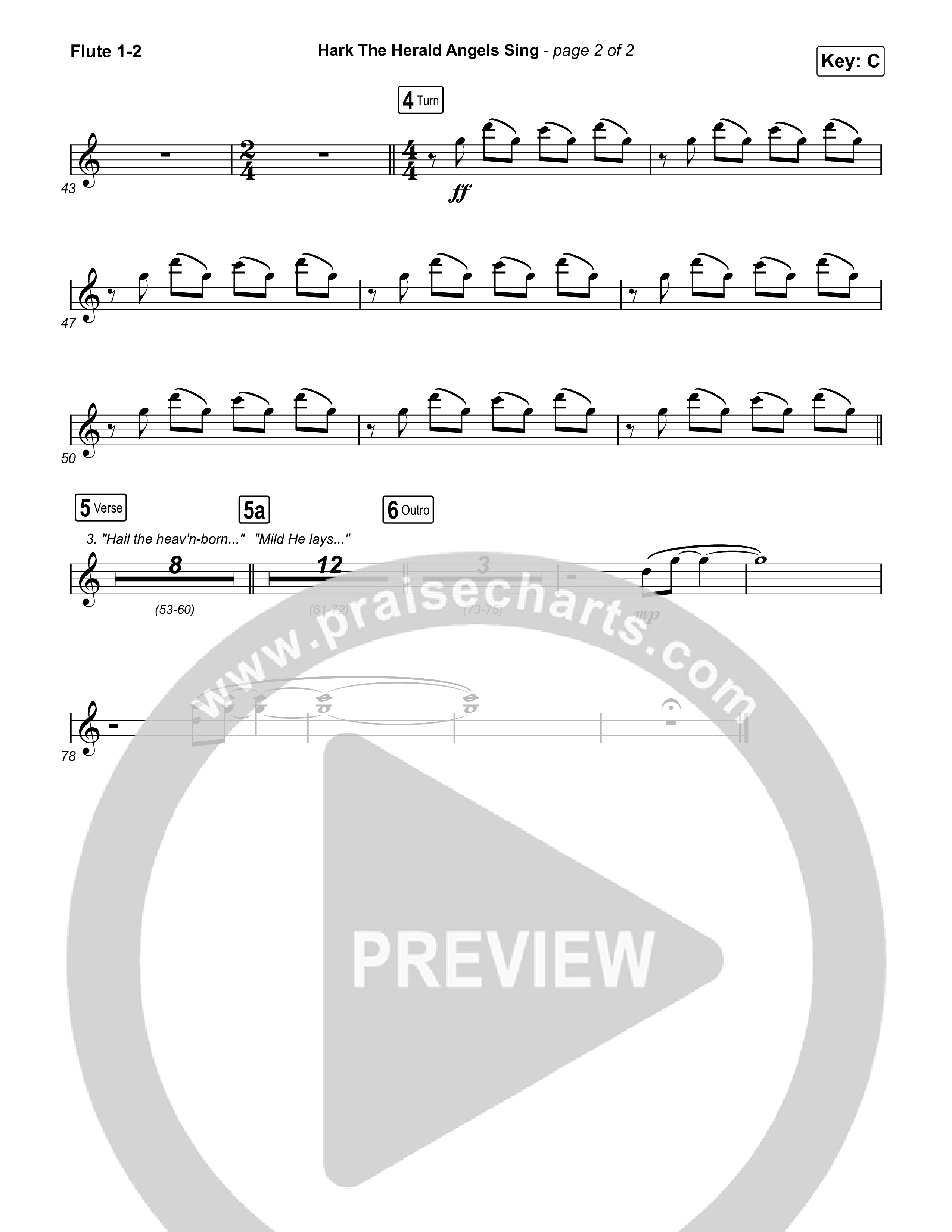 Hark The Herald Angels Sing Flute 1,2 (Elevation Worship)