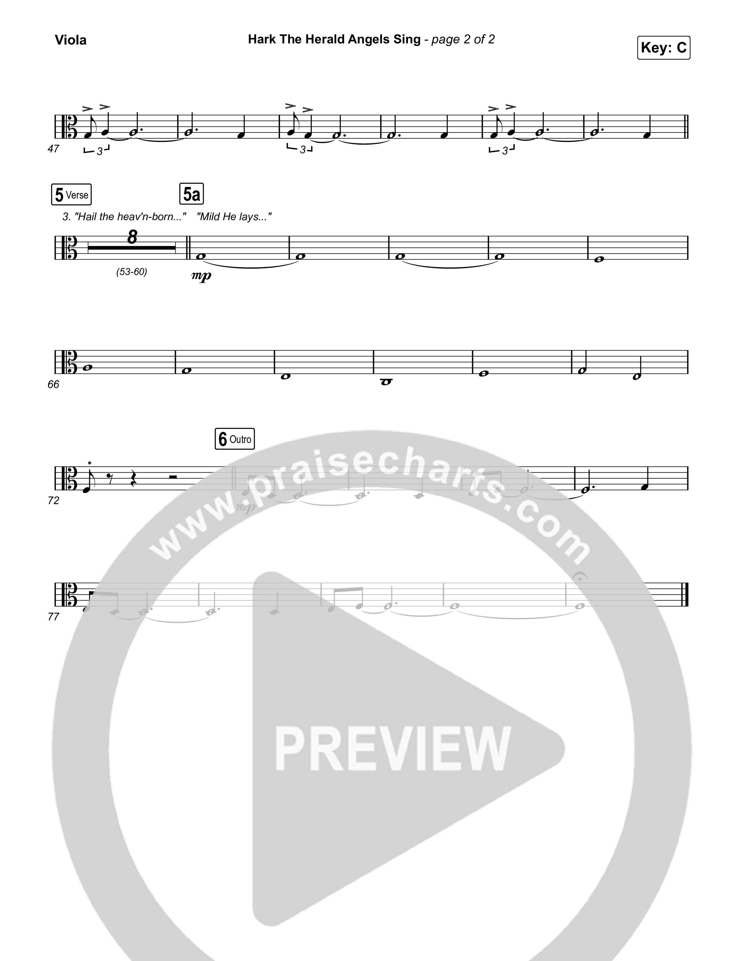 Hark The Herald Angels Sing Viola (Elevation Worship)