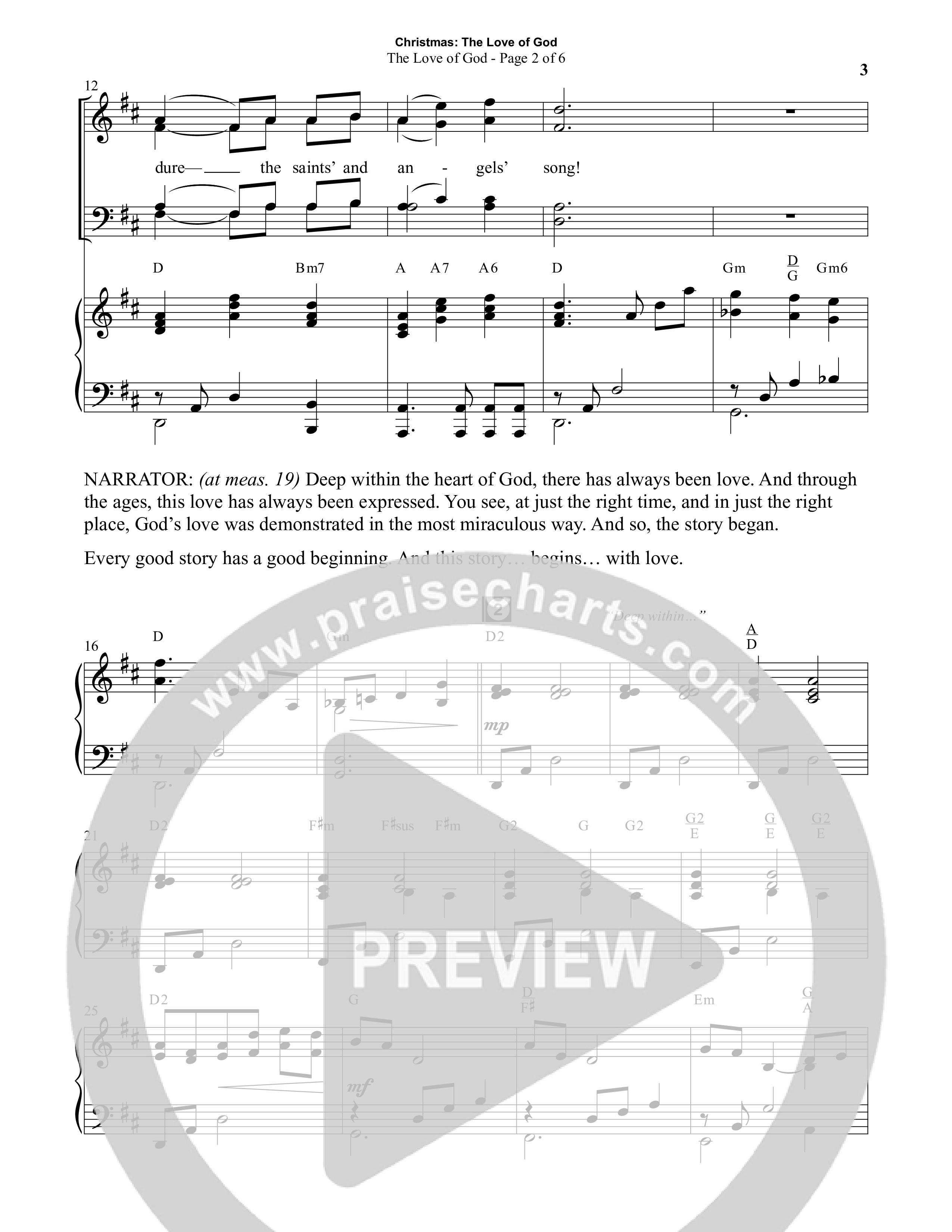 Christmas: The Love Of God (5 Song Choral Collection) Song 1 (Piano SATB) (Semsen Music / Arr. Marty Parks)