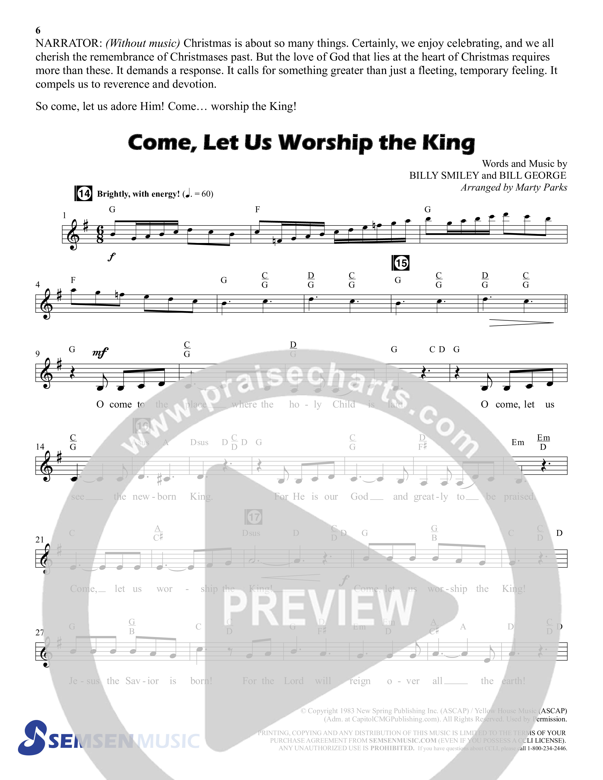 Christmas: The Love Of God (5 Song Choral Collection) Song 3 (Lead & Chords) (Semsen Music / Arr. Marty Parks)