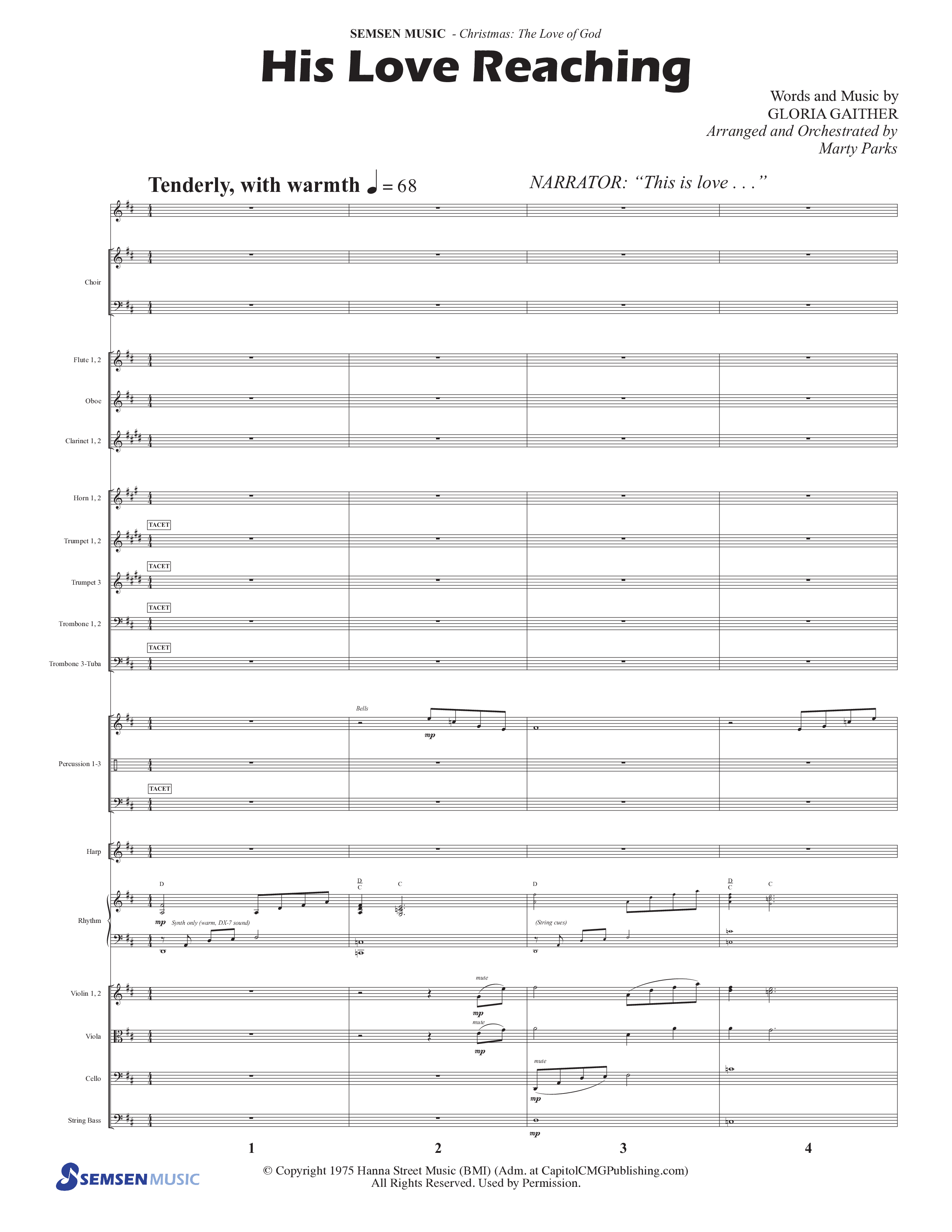 Christmas: The Love Of God (5 Song Choral Collection) Song 4 (Orchestration) (Semsen Music / Arr. Marty Parks)