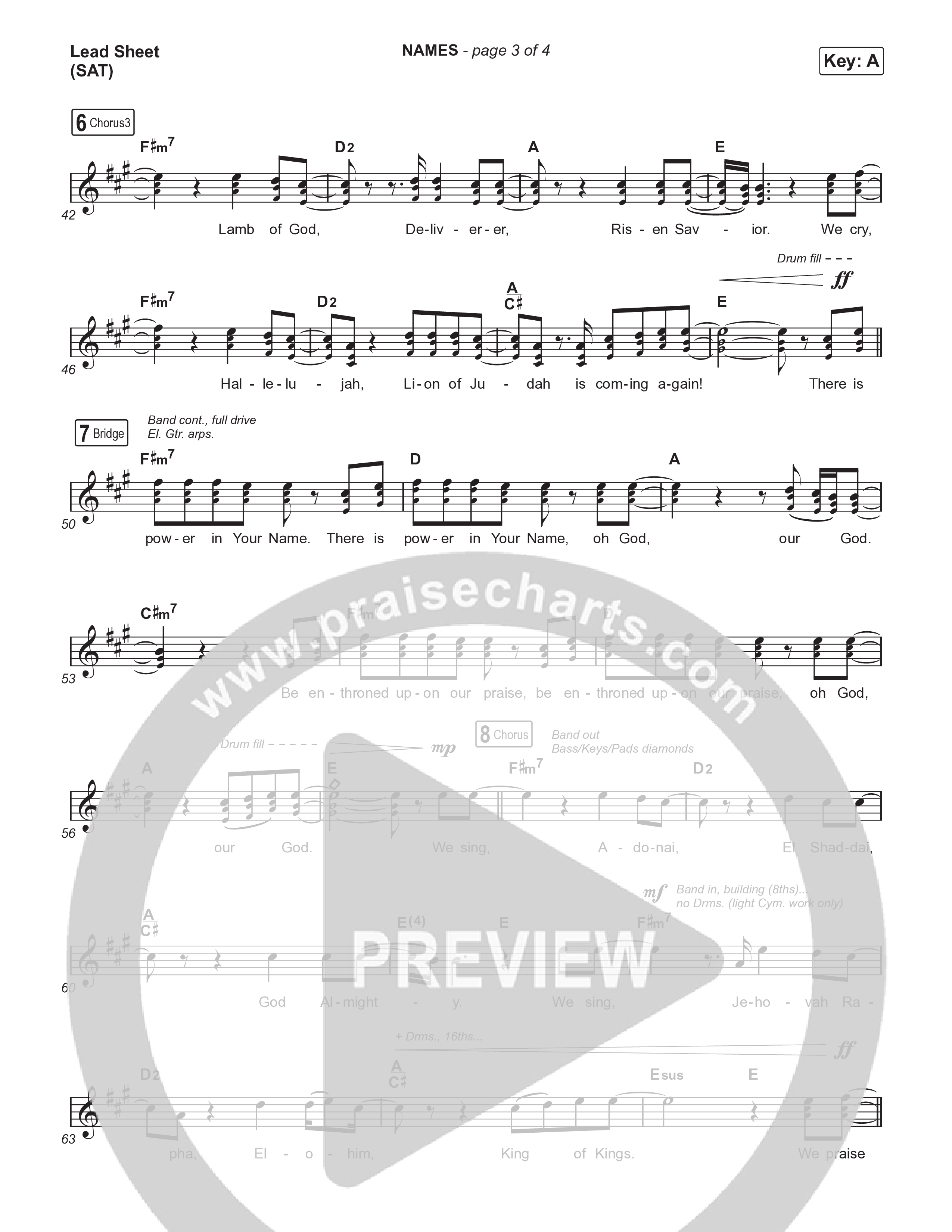 NAMES Lead Sheet (SAT) (Ben Laine)