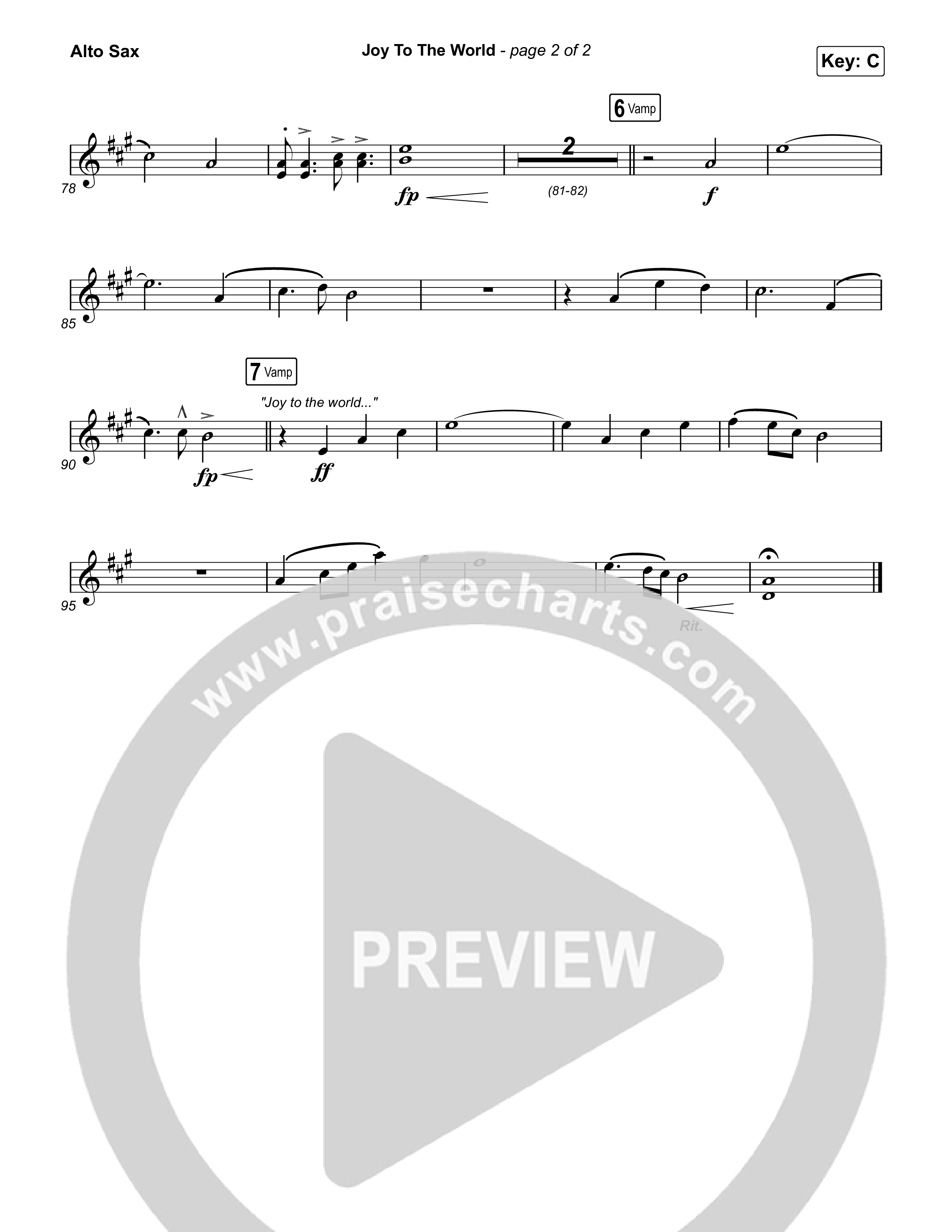 Joy To The World (Live) Alto Sax (Thrive Worship)