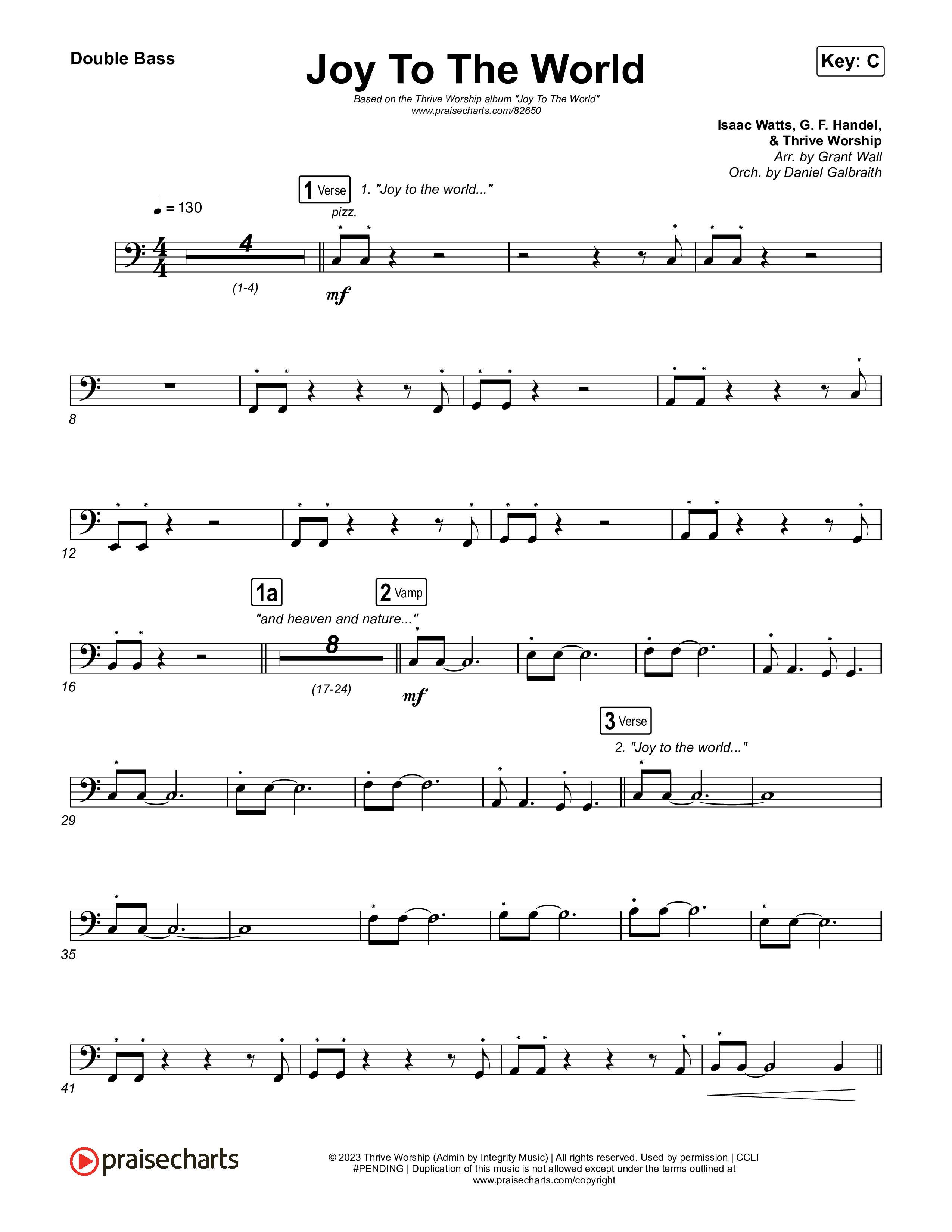 Joy To The World (Live) String Bass (Thrive Worship)