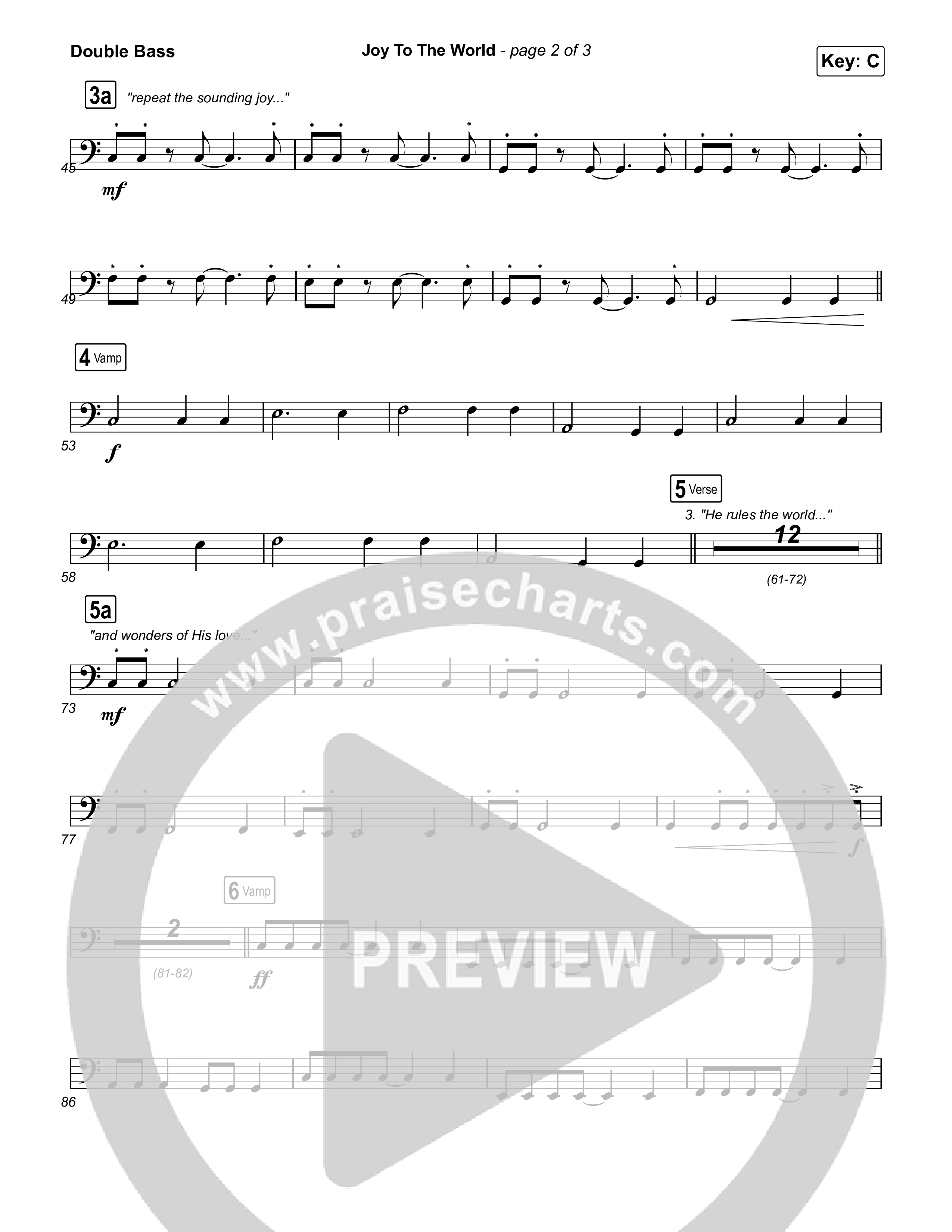 Joy To The World (Live) String Bass (Thrive Worship)