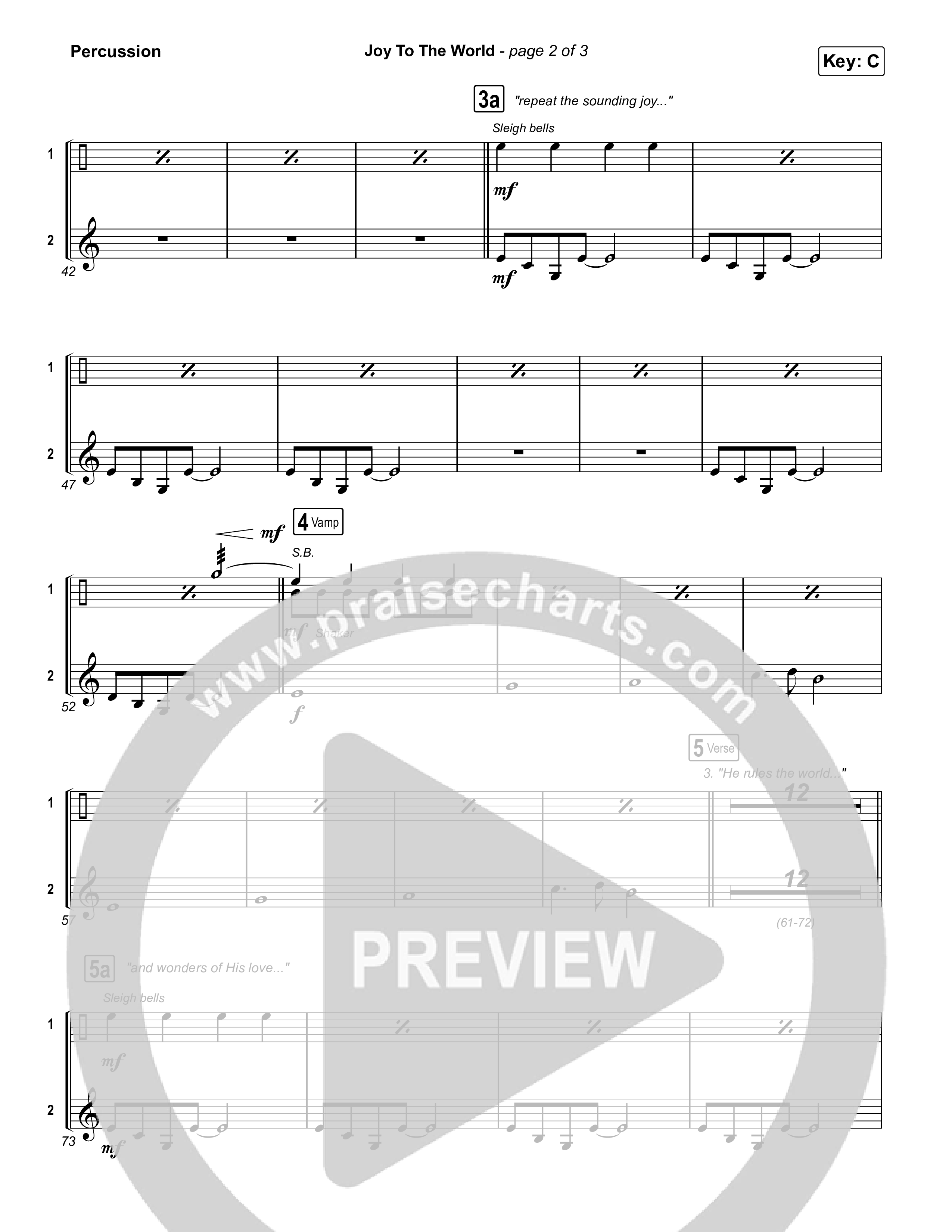 Joy To The World (Live) Percussion (Thrive Worship)