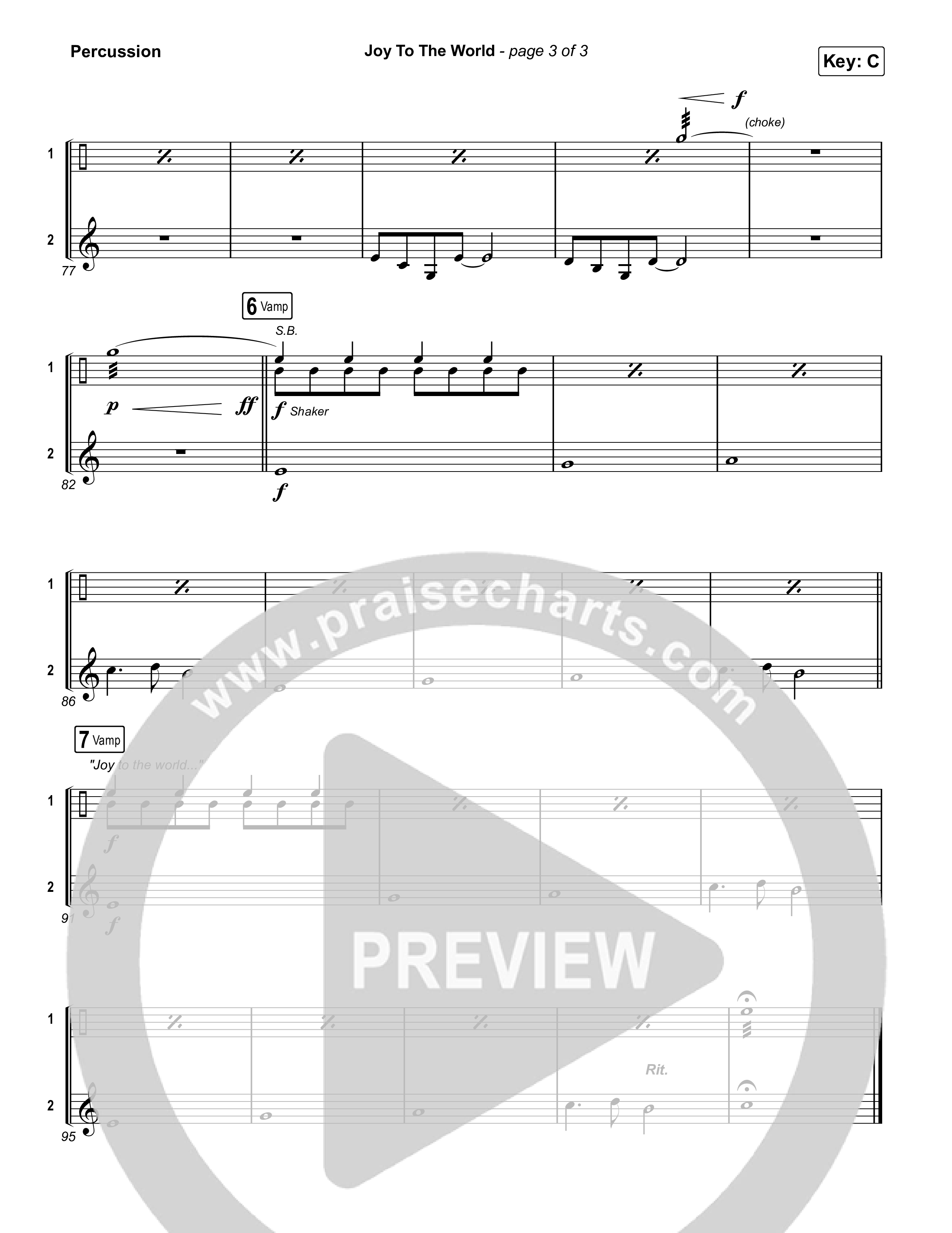 Joy To The World (Live) Percussion (Thrive Worship)