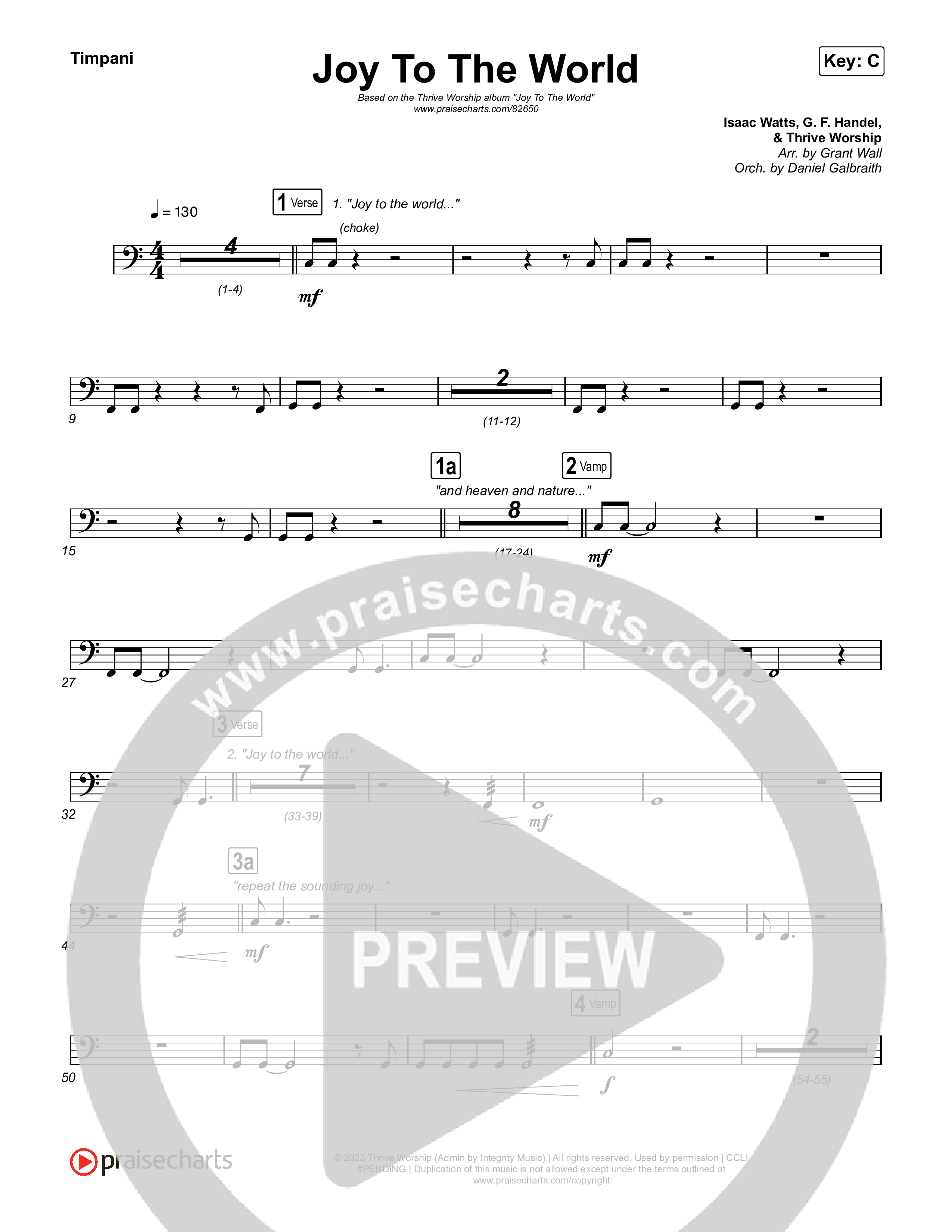 Joy To The World (Live) Timpani (Thrive Worship)