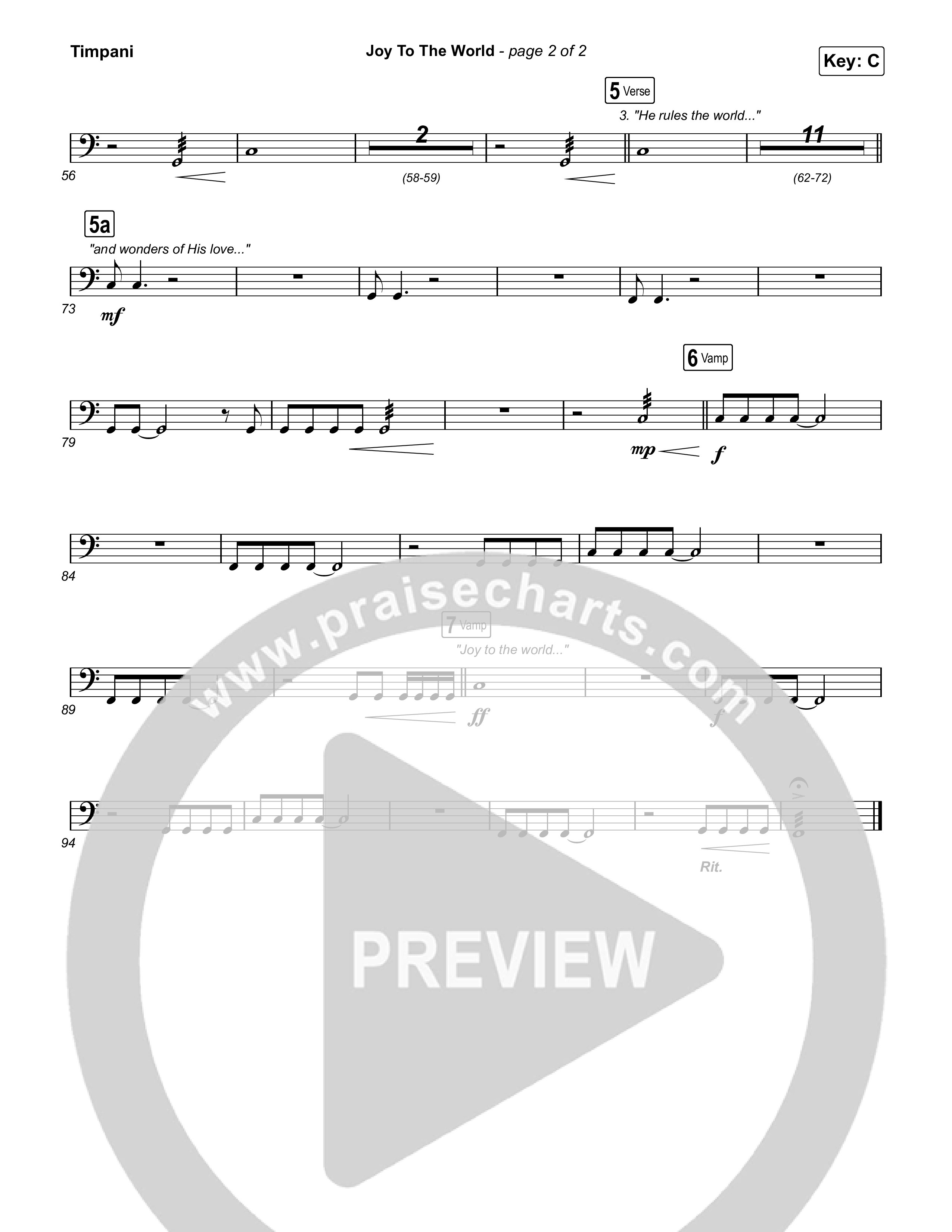 Joy To The World (Live) Timpani (Thrive Worship)