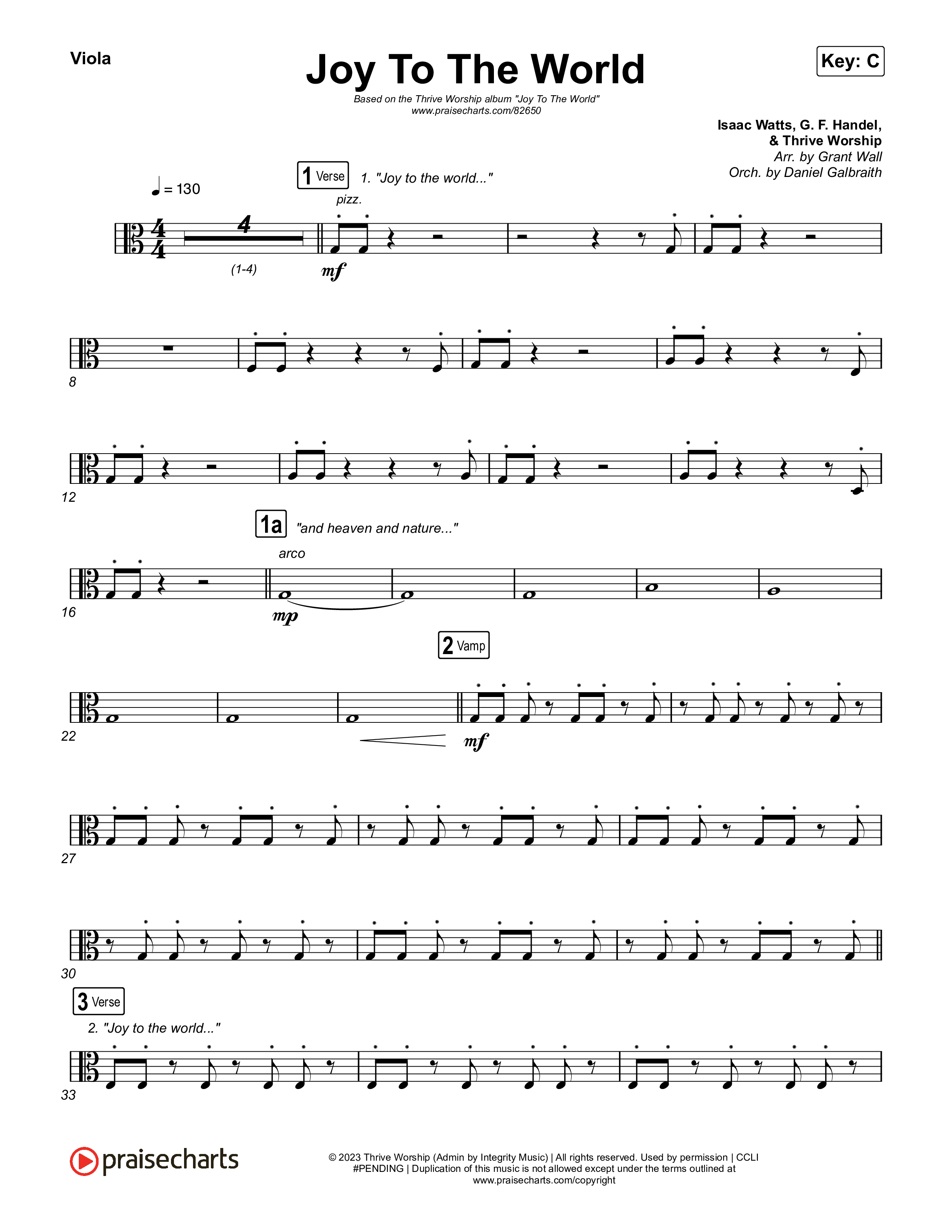 Joy To The World (Live) Viola (Thrive Worship)